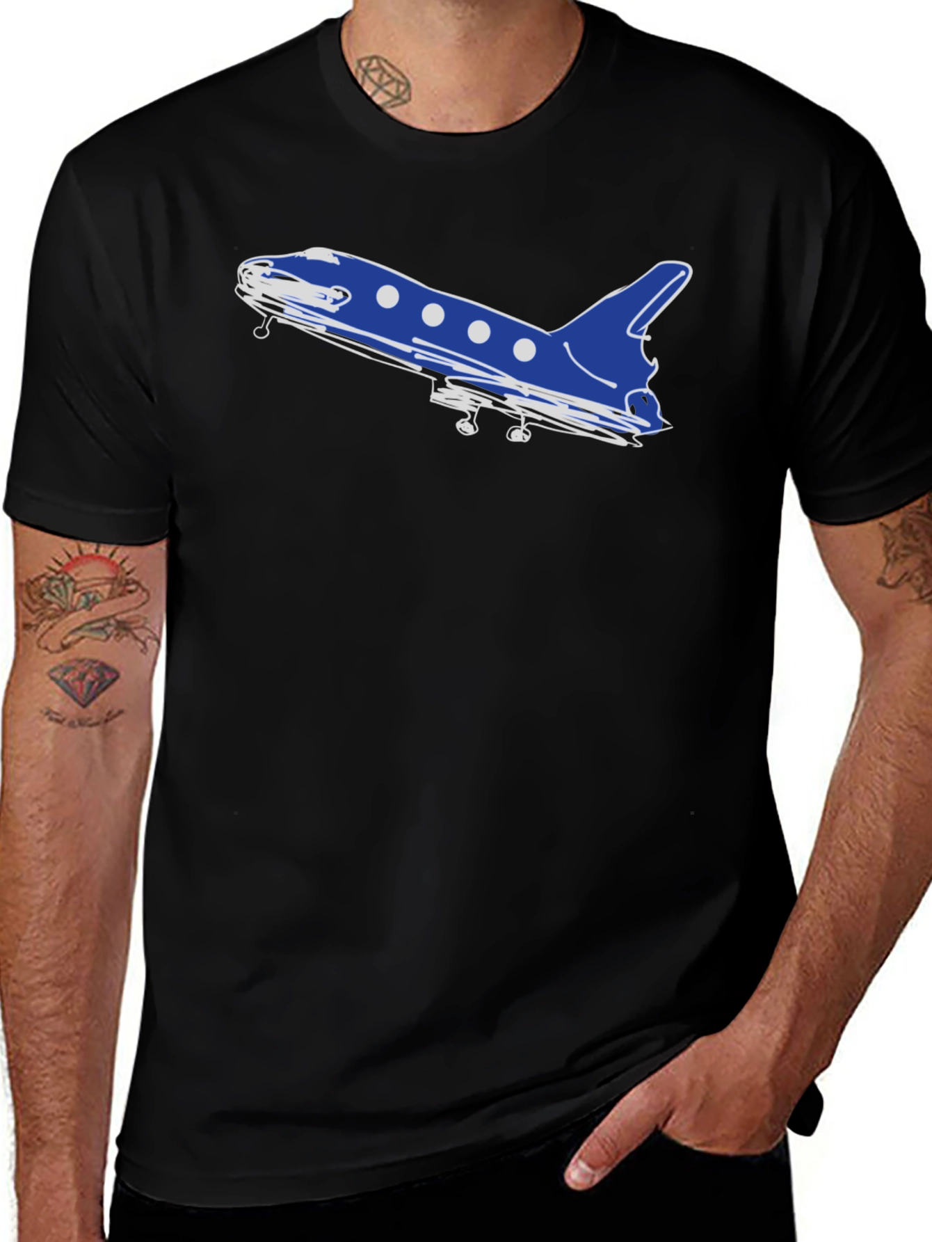 Rocket Ship Graphic T-Shirt - Soft Cotton Blend