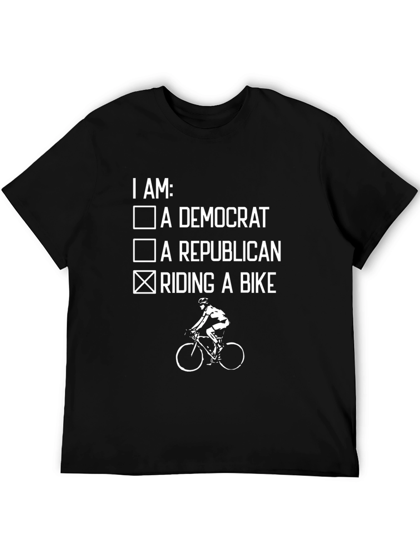 Funny Biking Political Statement T-Shirt