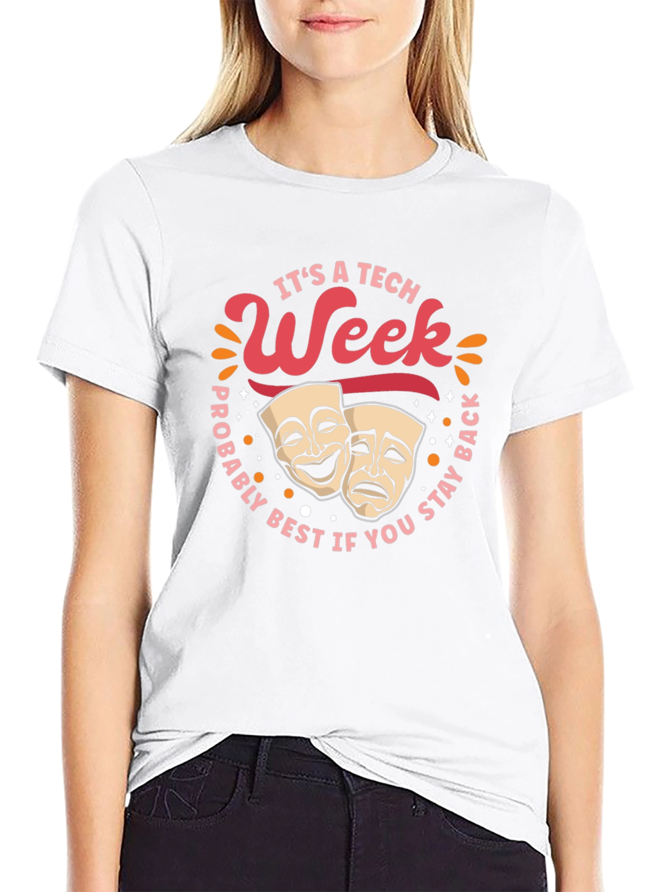 Its A Tech Week Theater Masks Graphic T-Shirt
