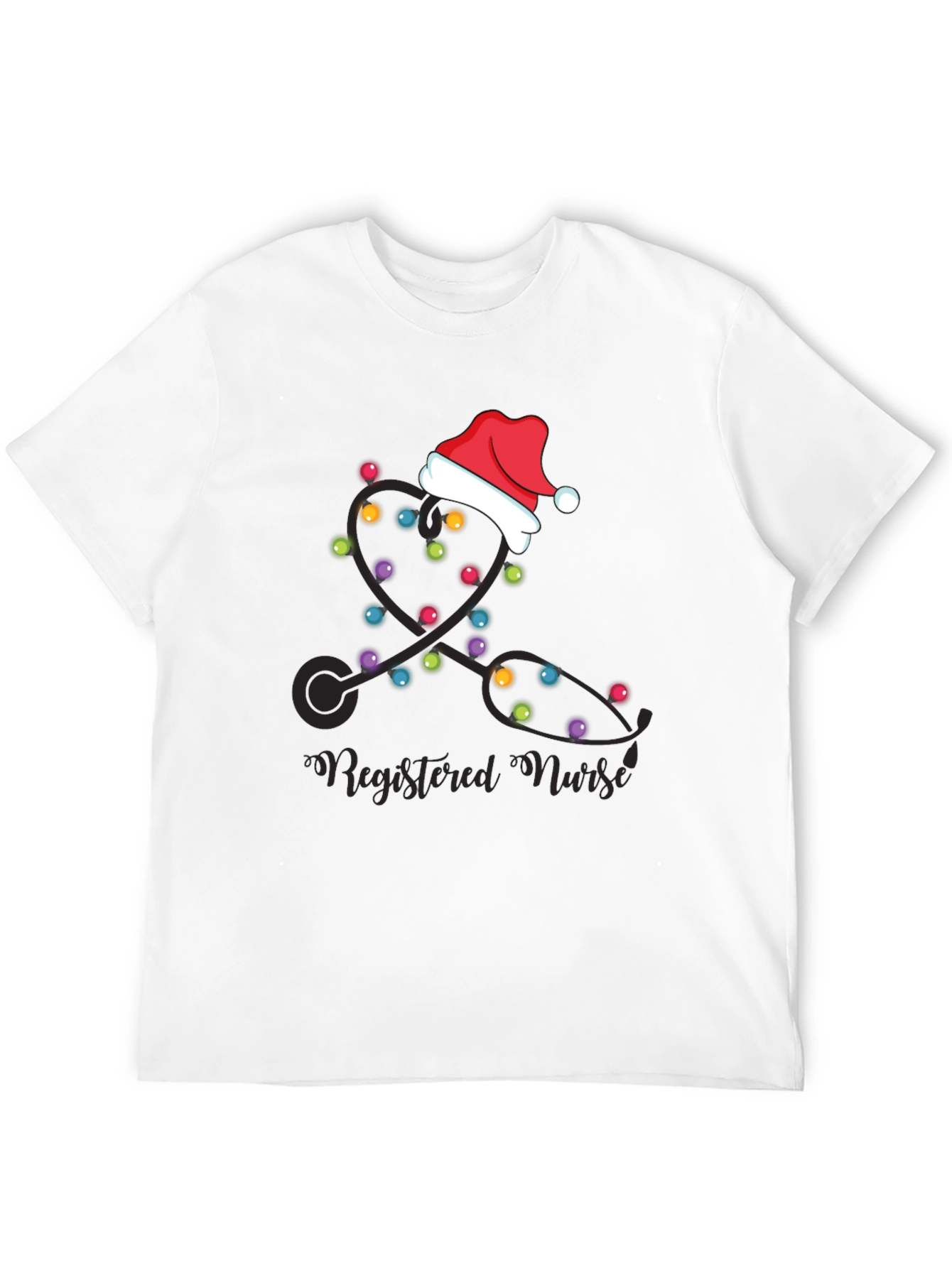 Festive Registered Nurse Christmas Holiday T-Shirt
