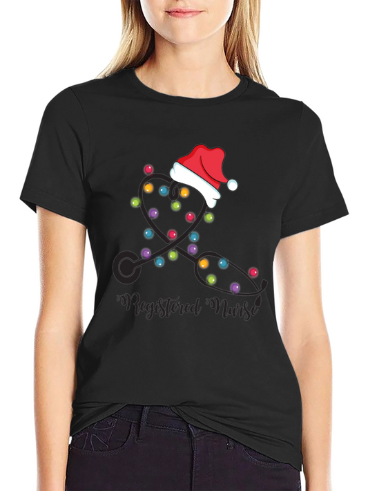 Festive Registered Nurse Christmas Holiday T-Shirt