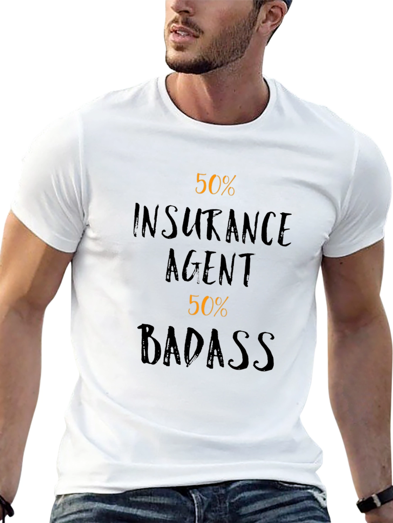 Insurance Agent Badass Funny Graphic T-Shirt
