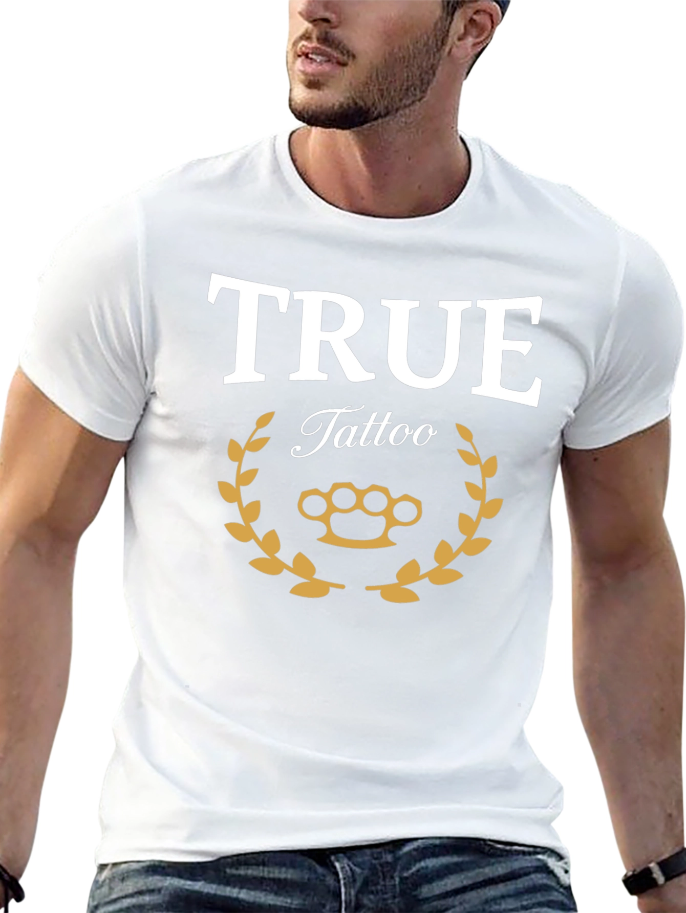 True Tattoo Graphic Print Black T-Shirt