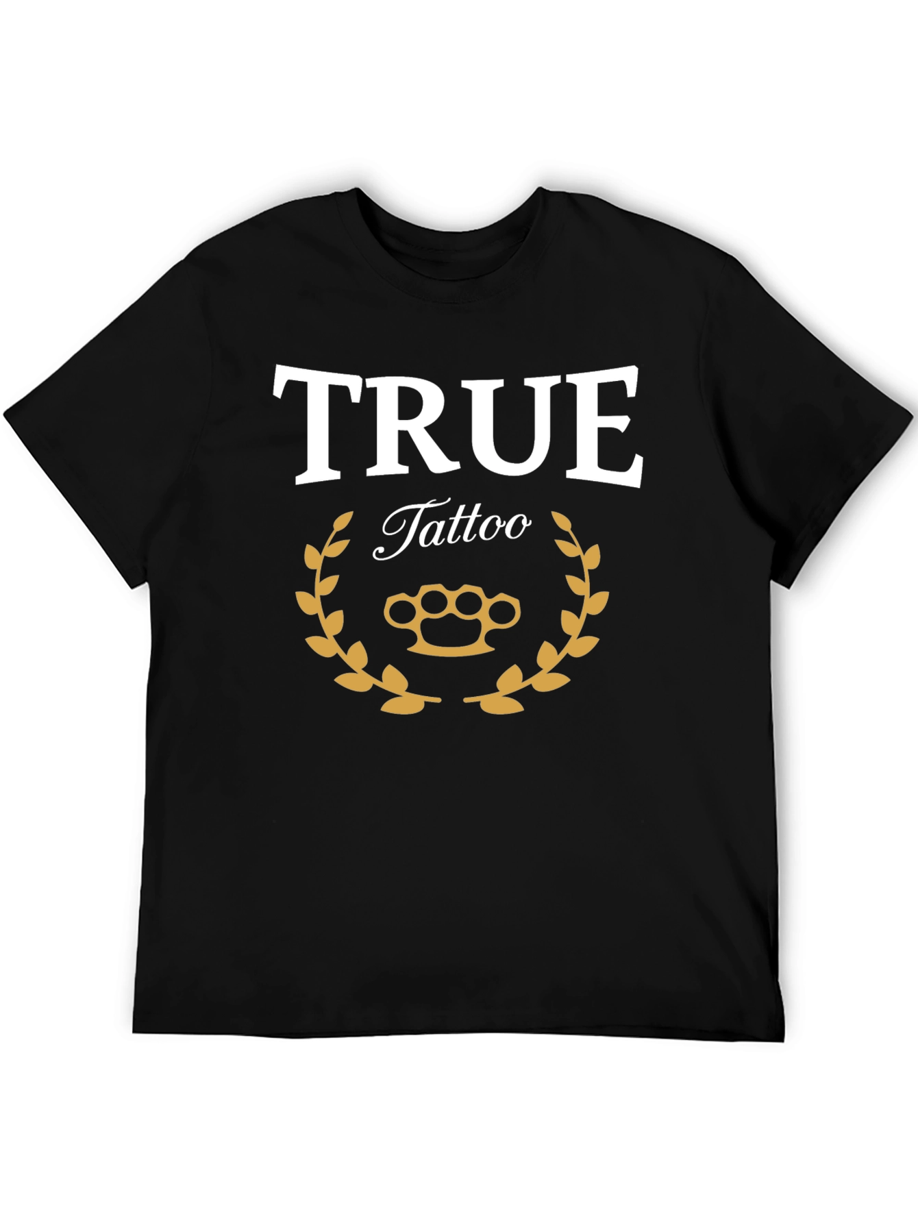 True Tattoo Graphic Print Black T-Shirt
