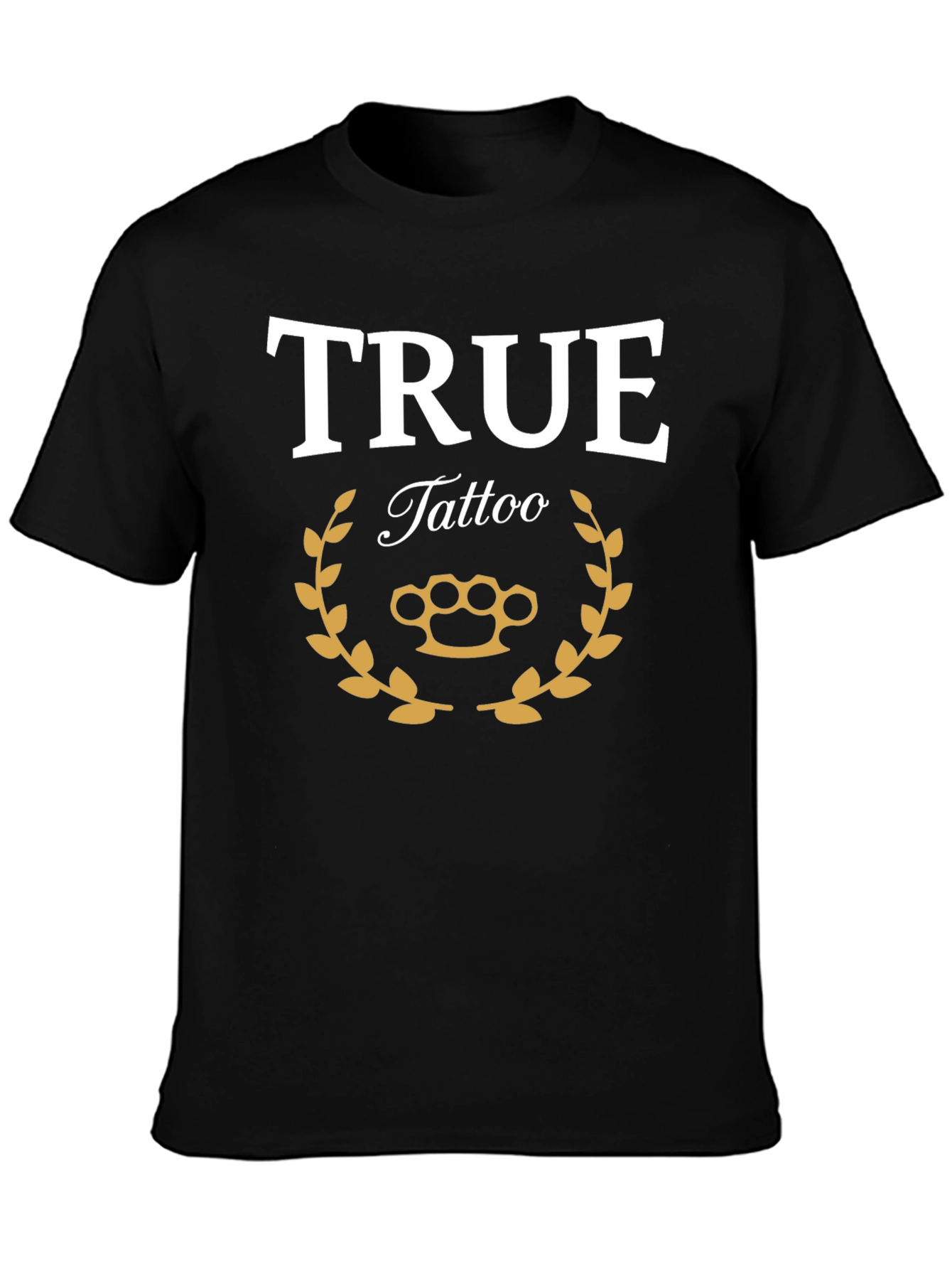 True Tattoo Graphic Print Black T-Shirt