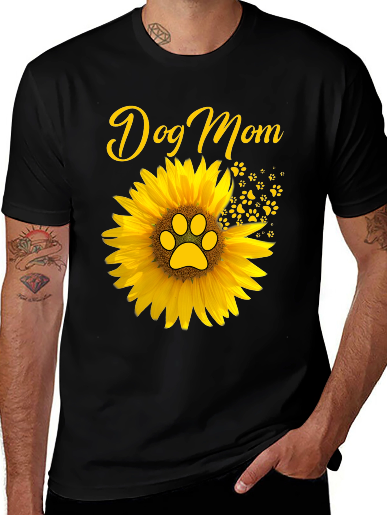Sunflower Dog Mom T-Shirt – Cute Dog Lover Graphic Tee