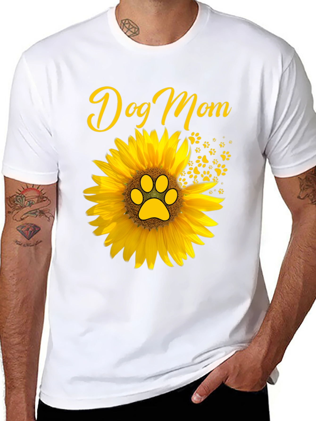 Sunflower Dog Mom T-Shirt – Cute Dog Lover Graphic Tee