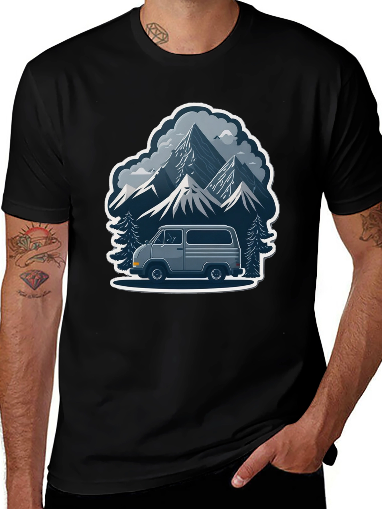 Mountain Adventure Van Graphic Tee