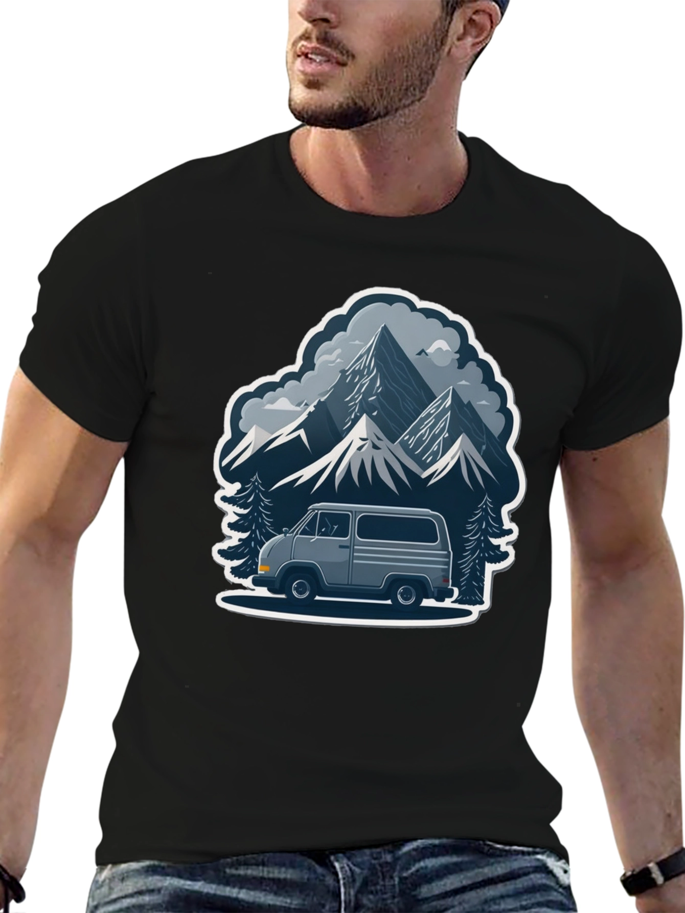 Mountain Adventure Van Graphic Tee