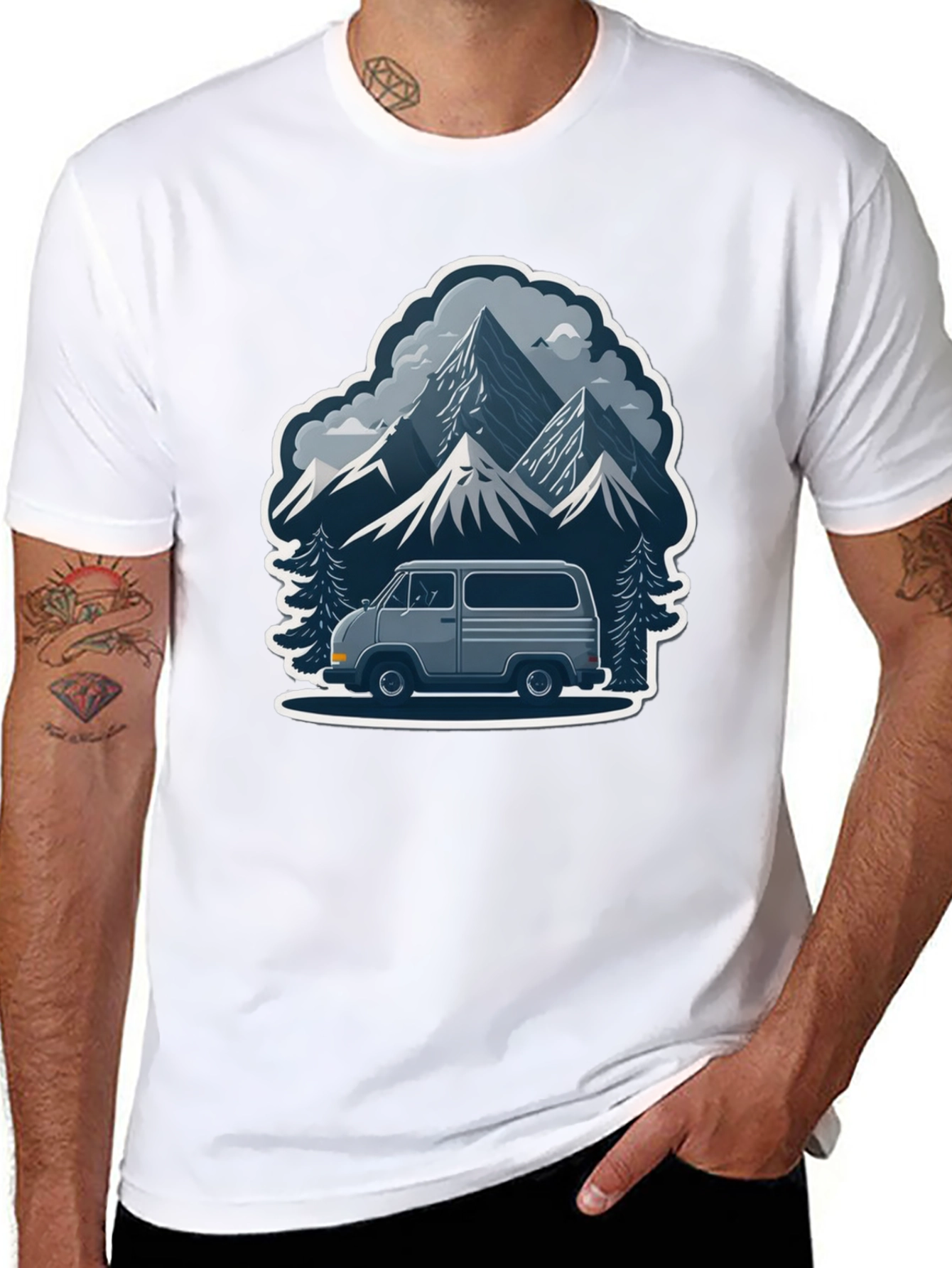 Mountain Adventure Van Graphic Tee