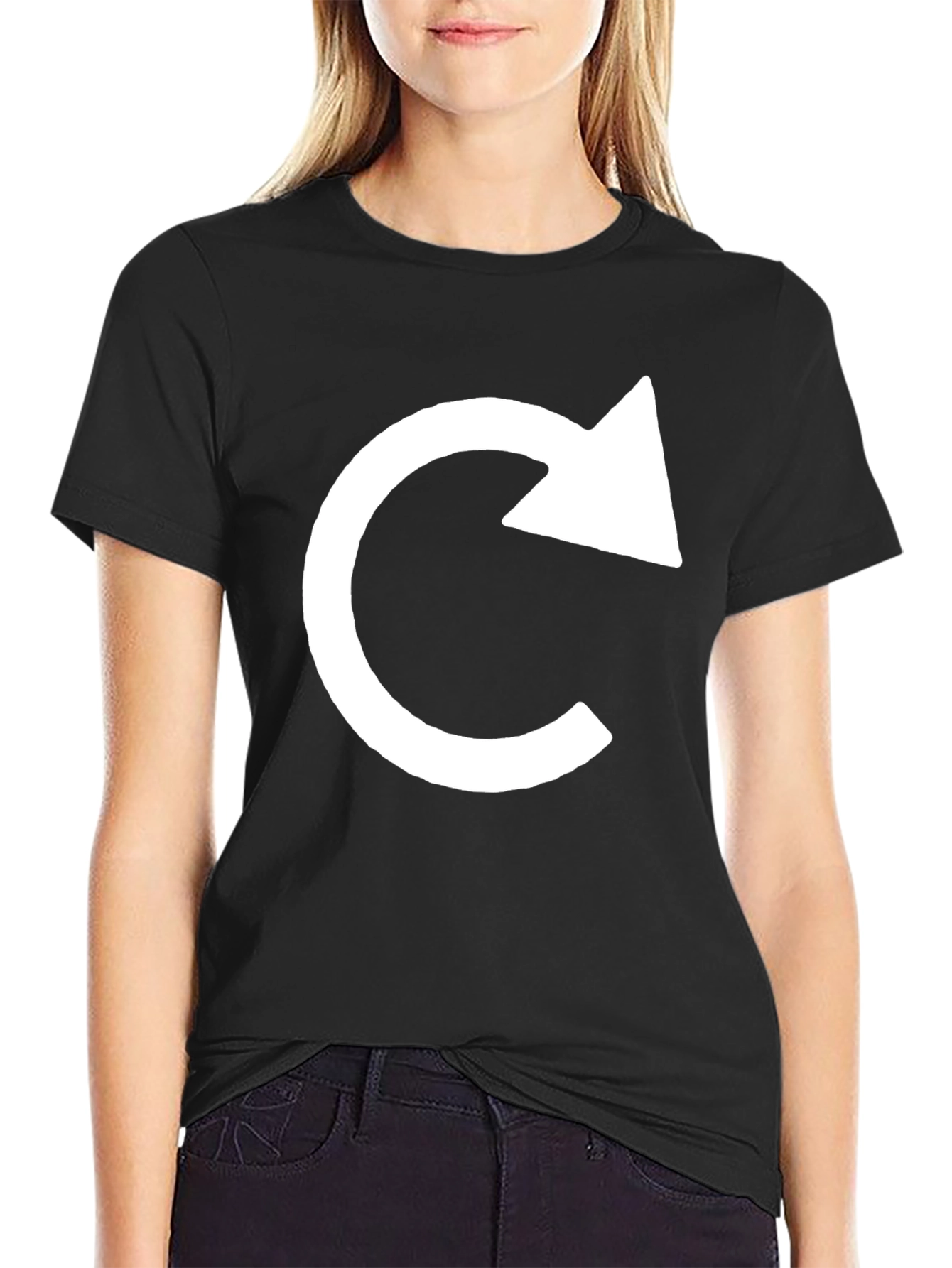 Minimalist Refresh Arrow Black T-Shirt