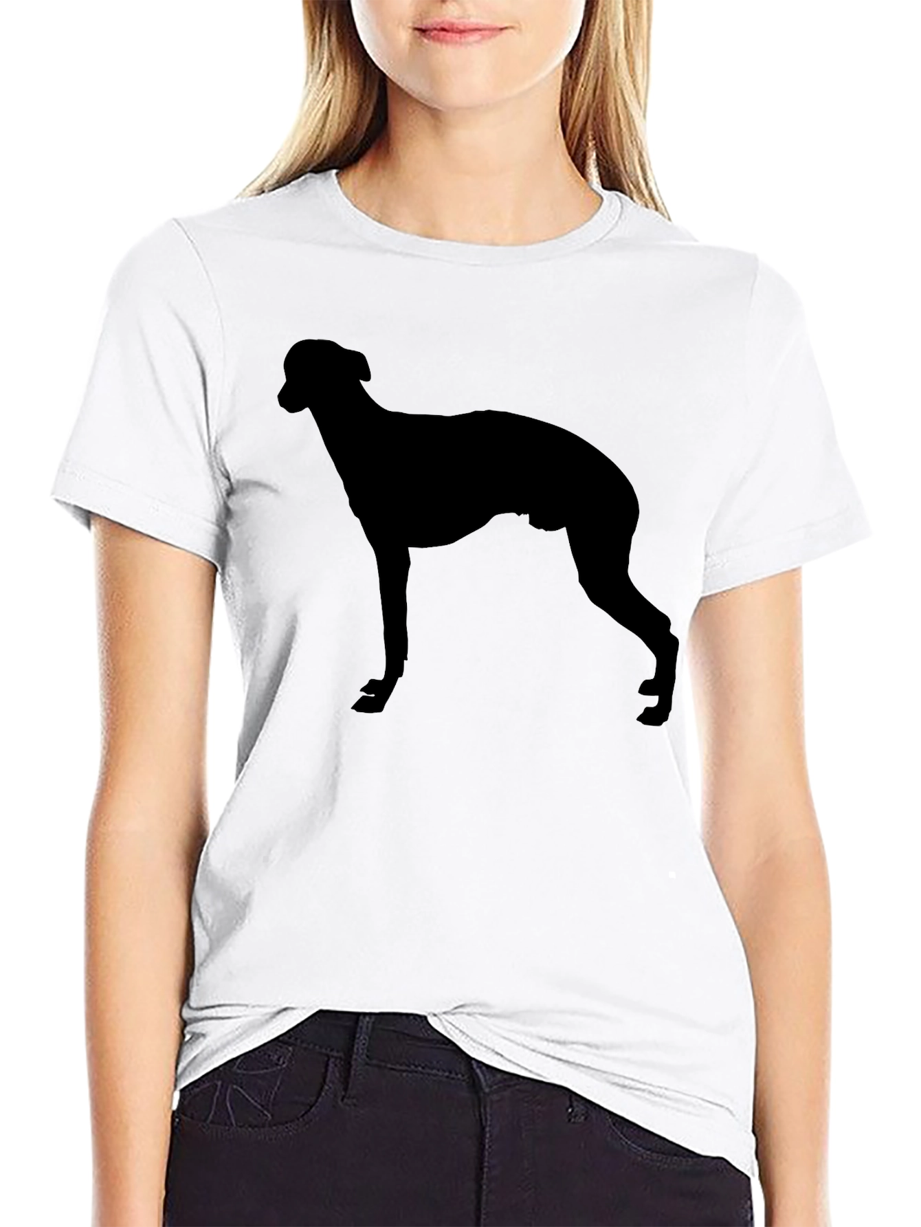 Dog Silhouette T-Shirt – Minimalist Dog Lover Graphic Tee