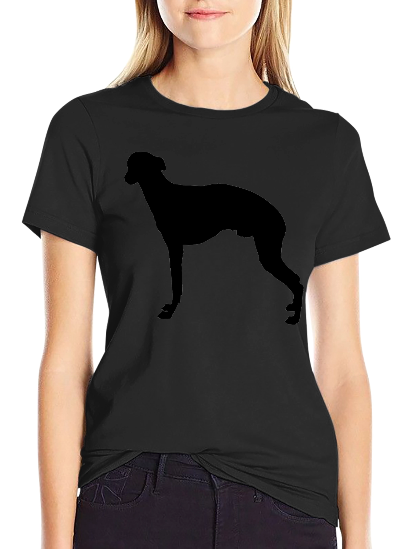 Dog Silhouette T-Shirt – Minimalist Dog Lover Graphic Tee