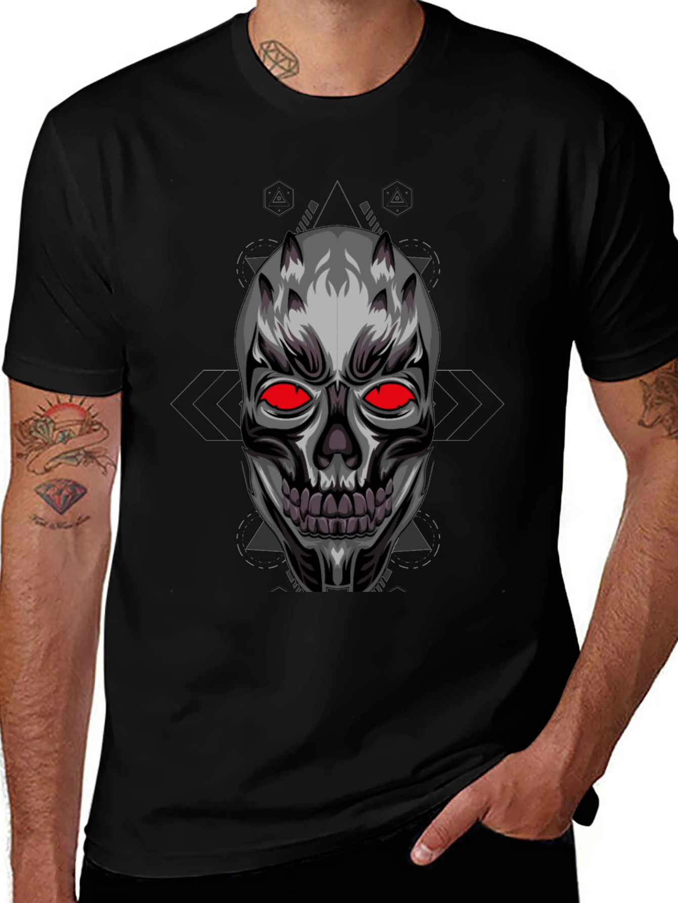 Skull Graphic Black T-Shirt