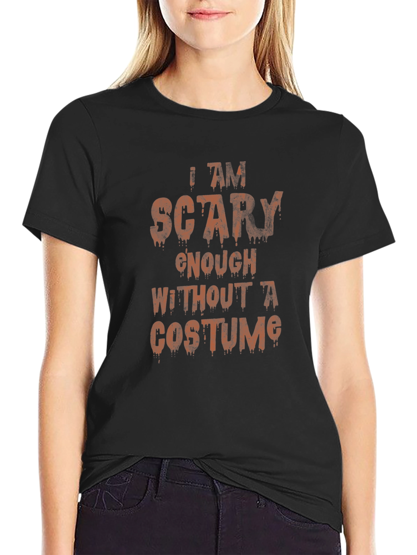 Scary Enough Halloween T-Shirt - Costume Alternative