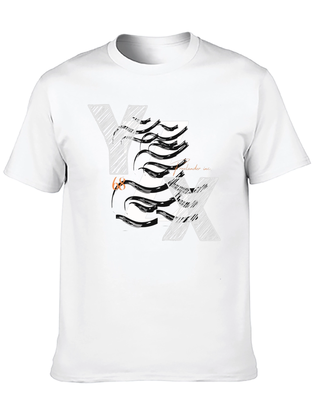 Stylish YZX 68 Freelancer Inc. Black Graphic Tee