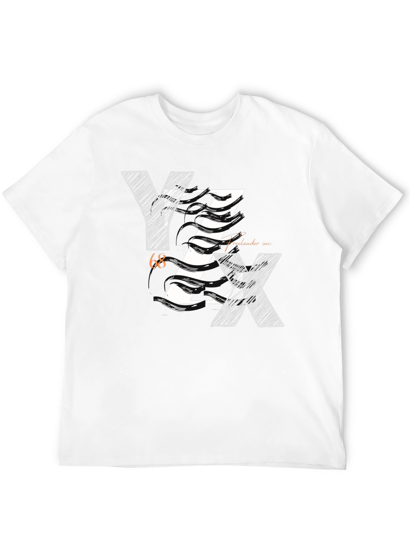 Stylish YZX 68 Freelancer Inc. Black Graphic Tee