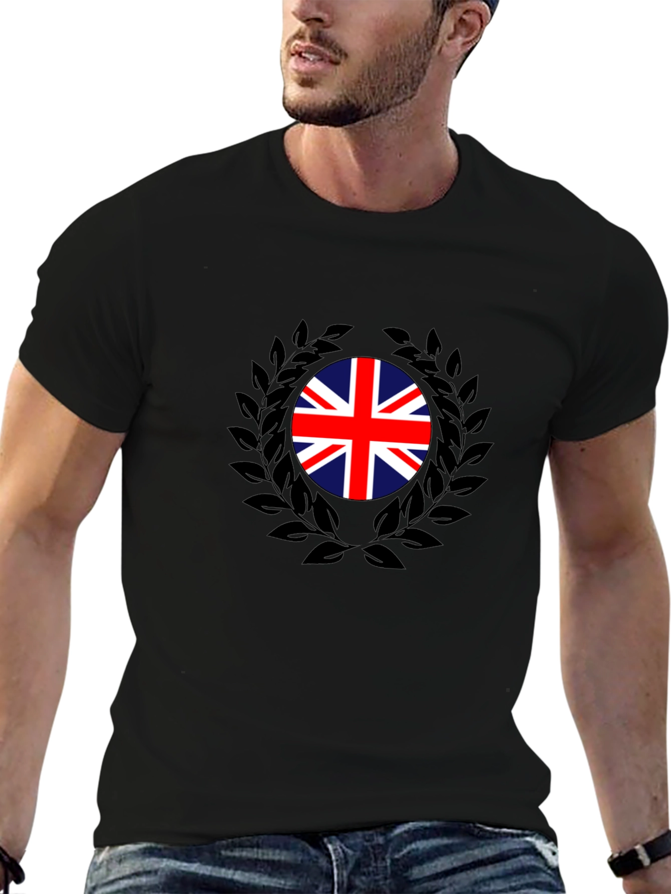 Union Jack Laurel Wreath Graphic Tee