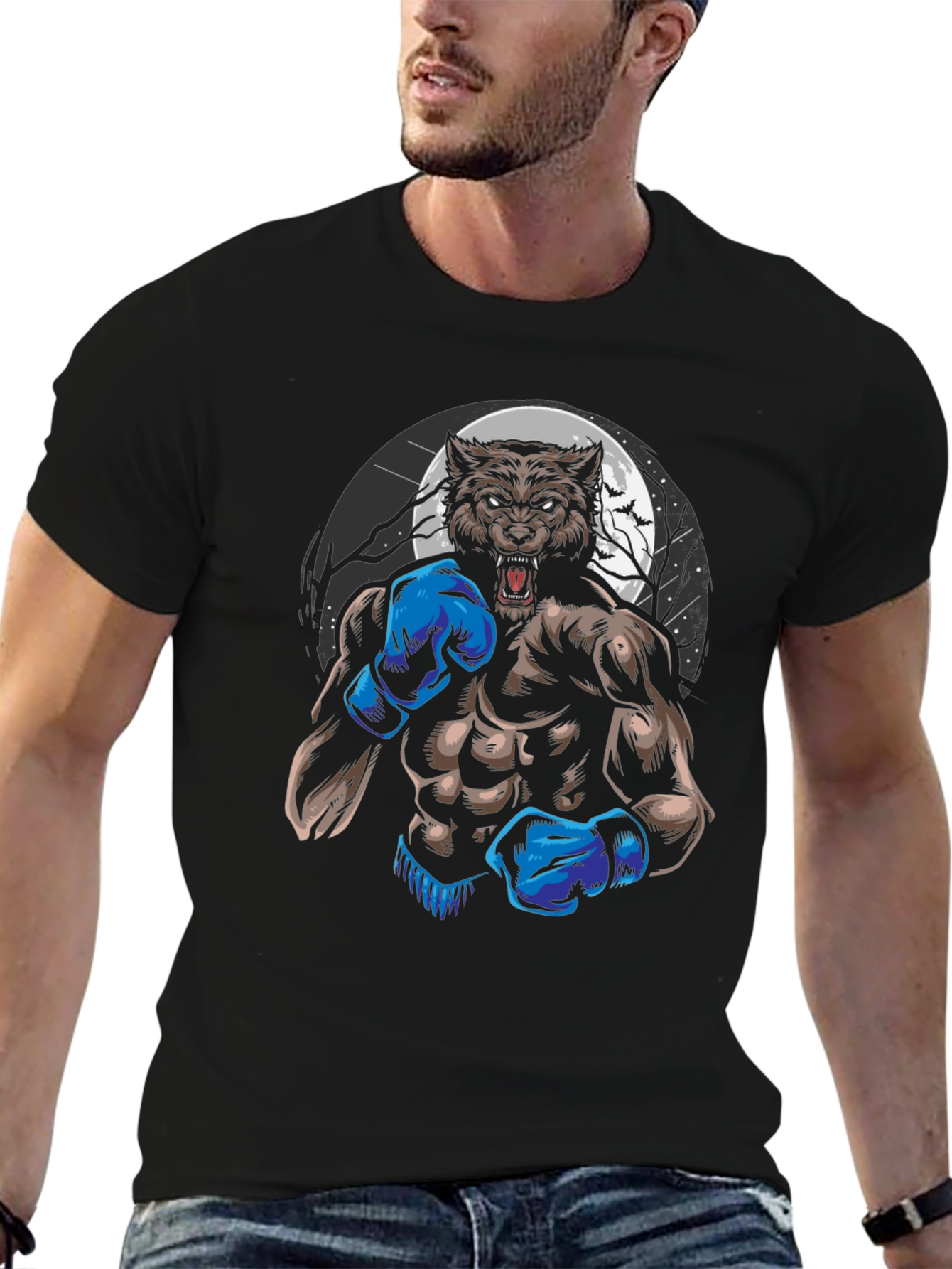 Werewolf Boxer Graphic T-Shirt
