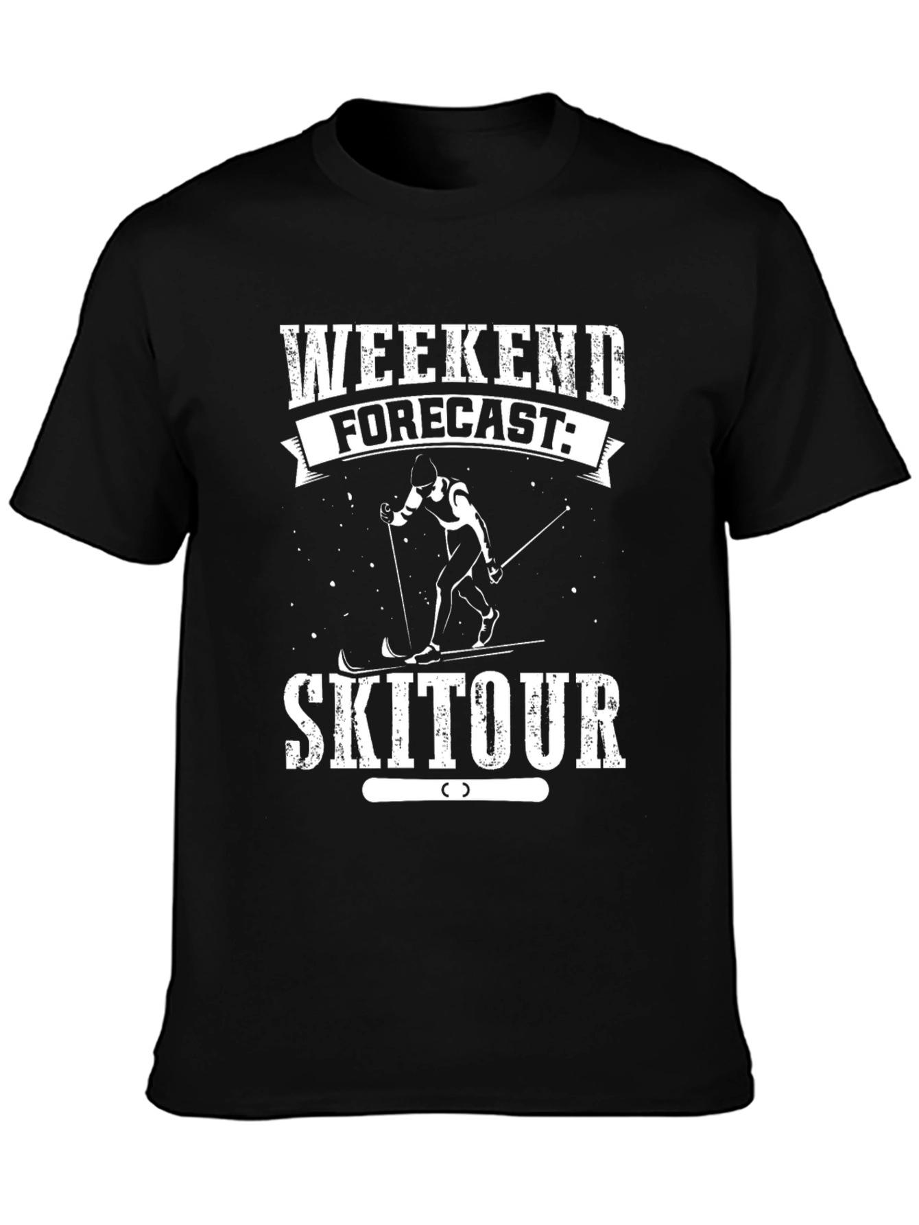 Weekend Forecast Ski Tour Black T-Shirt
