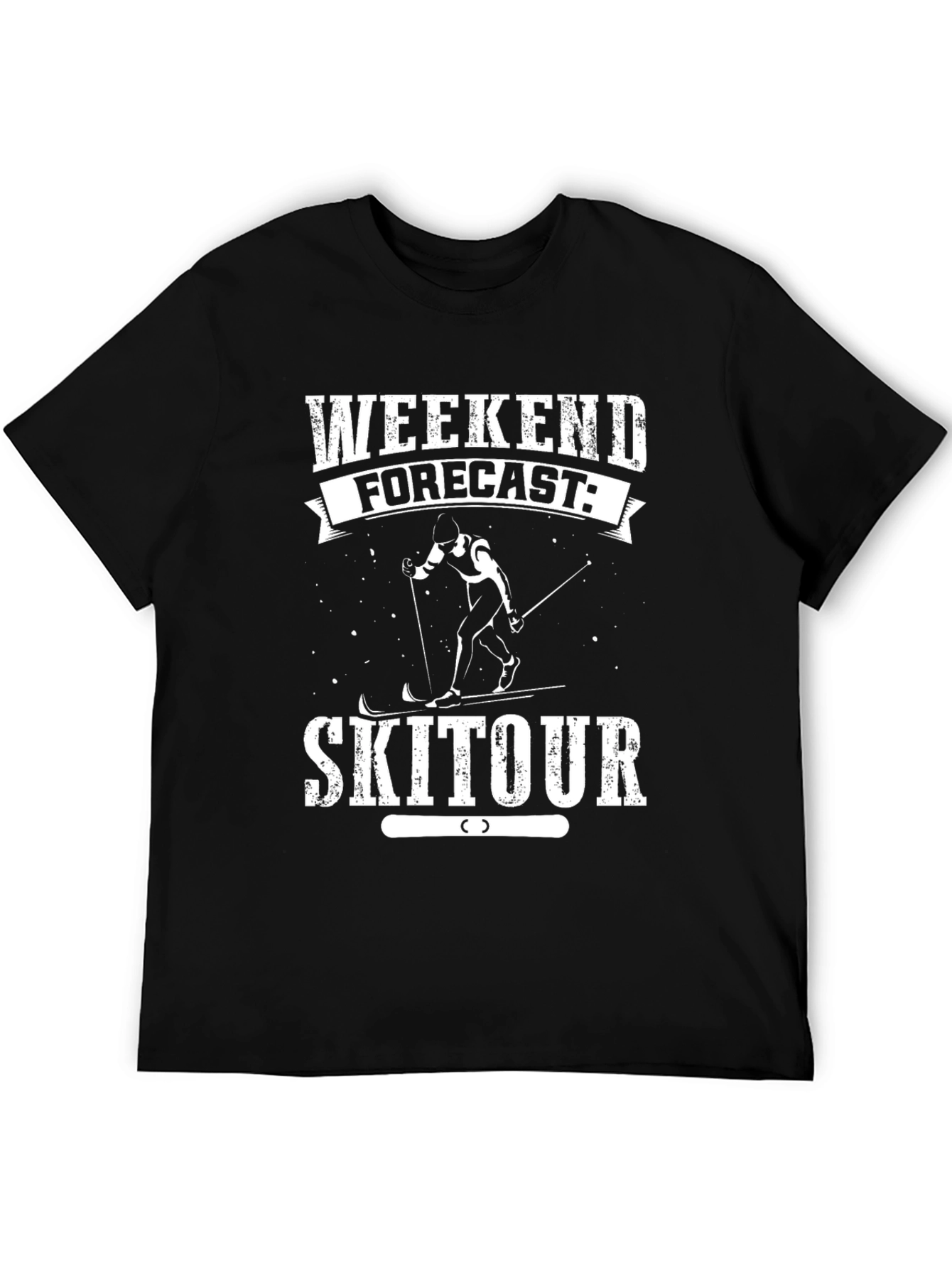 Weekend Forecast Ski Tour Black T-Shirt