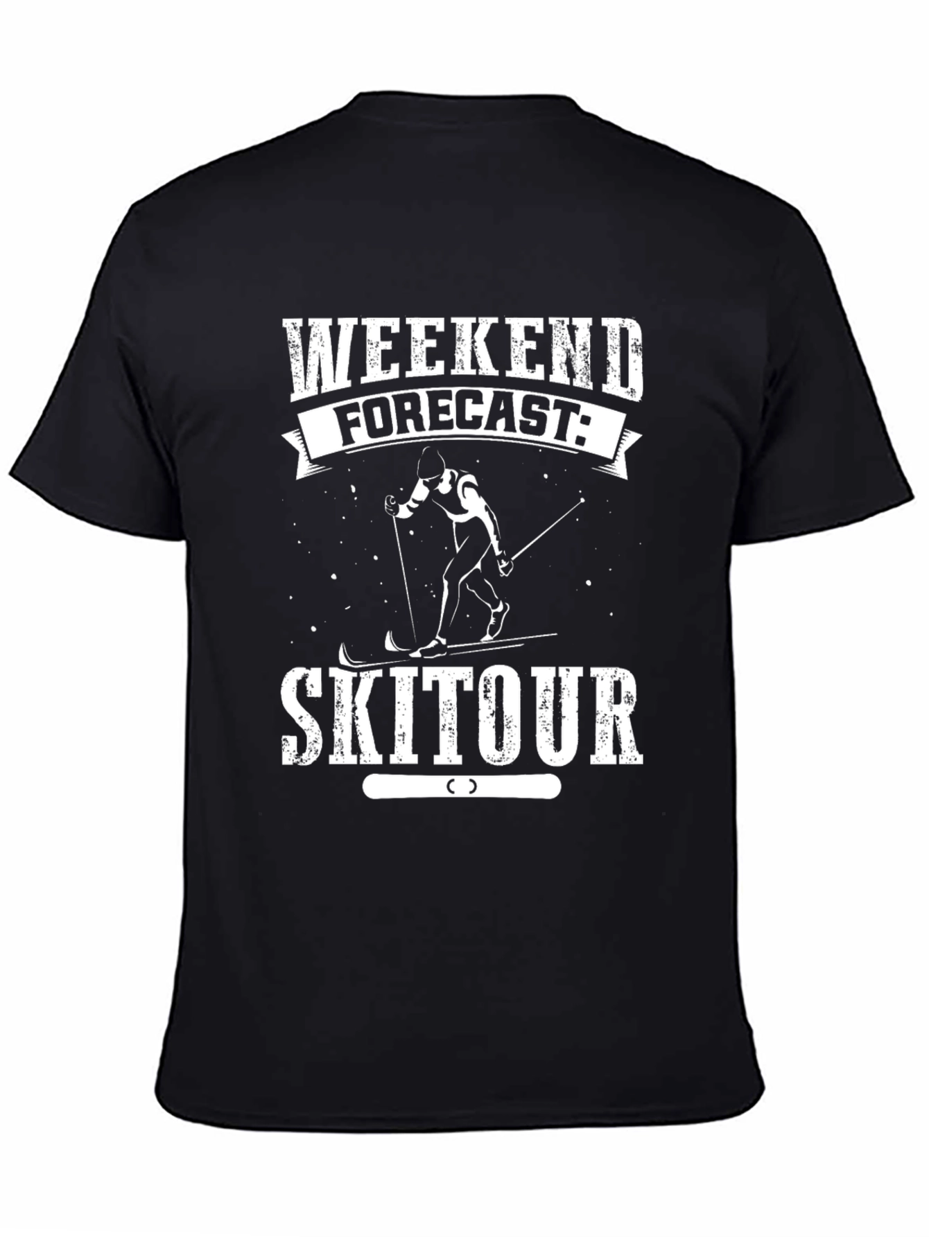 Weekend Forecast Ski Tour Black T-Shirt
