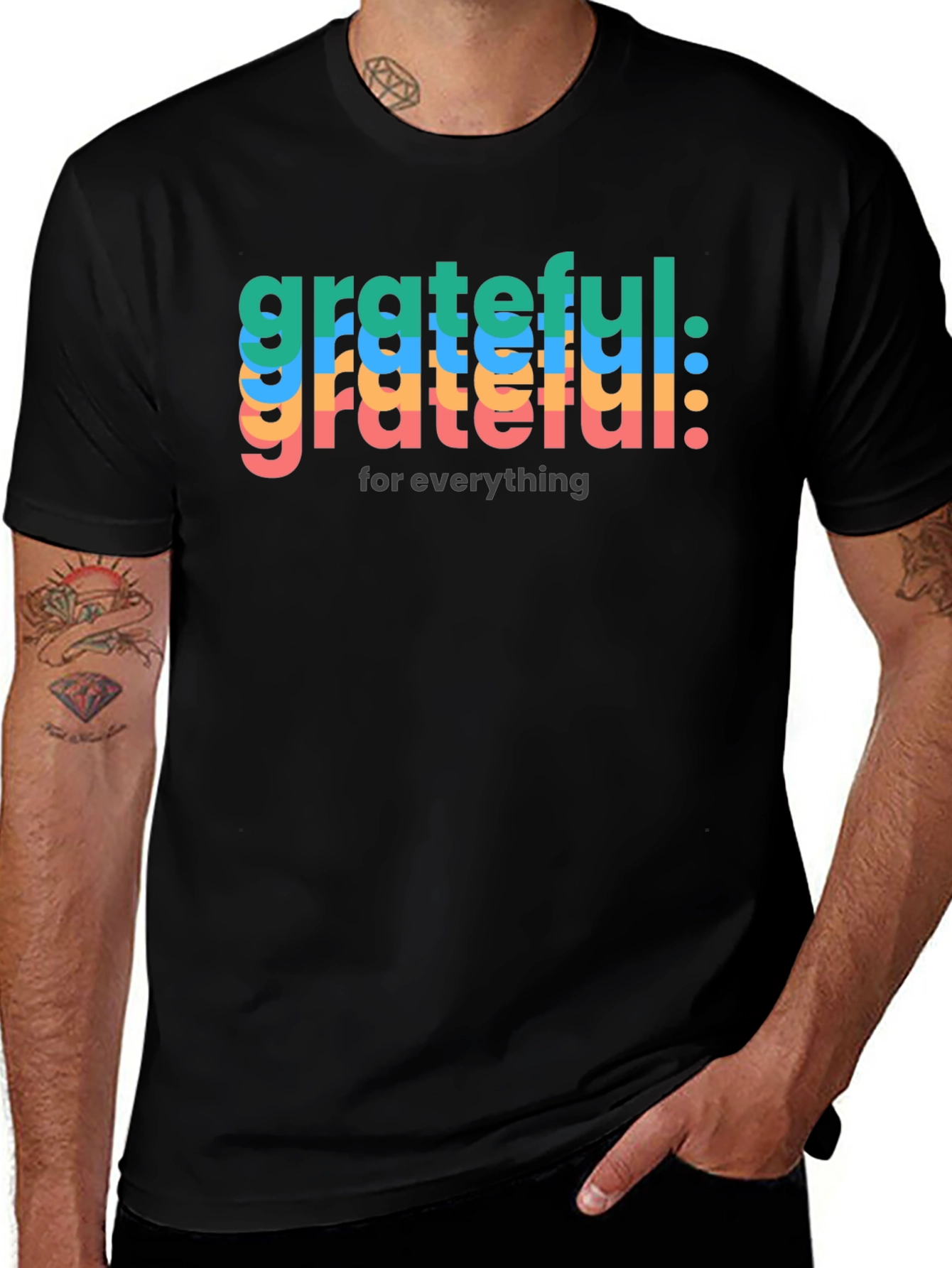 Grateful for Everything Black T-Shirt