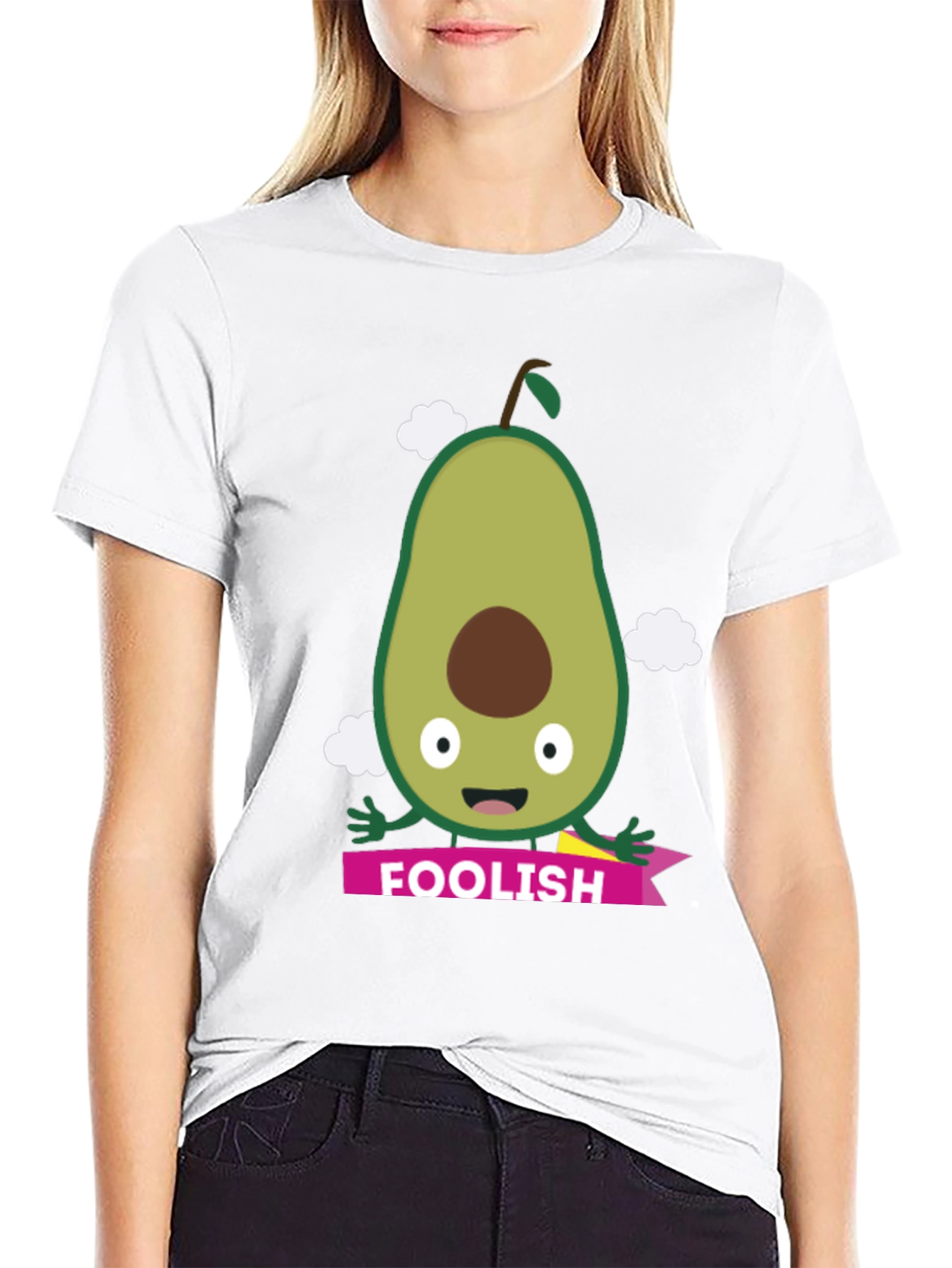 Foolish Avocado Graphic Tee - Black Cotton T-Shirt