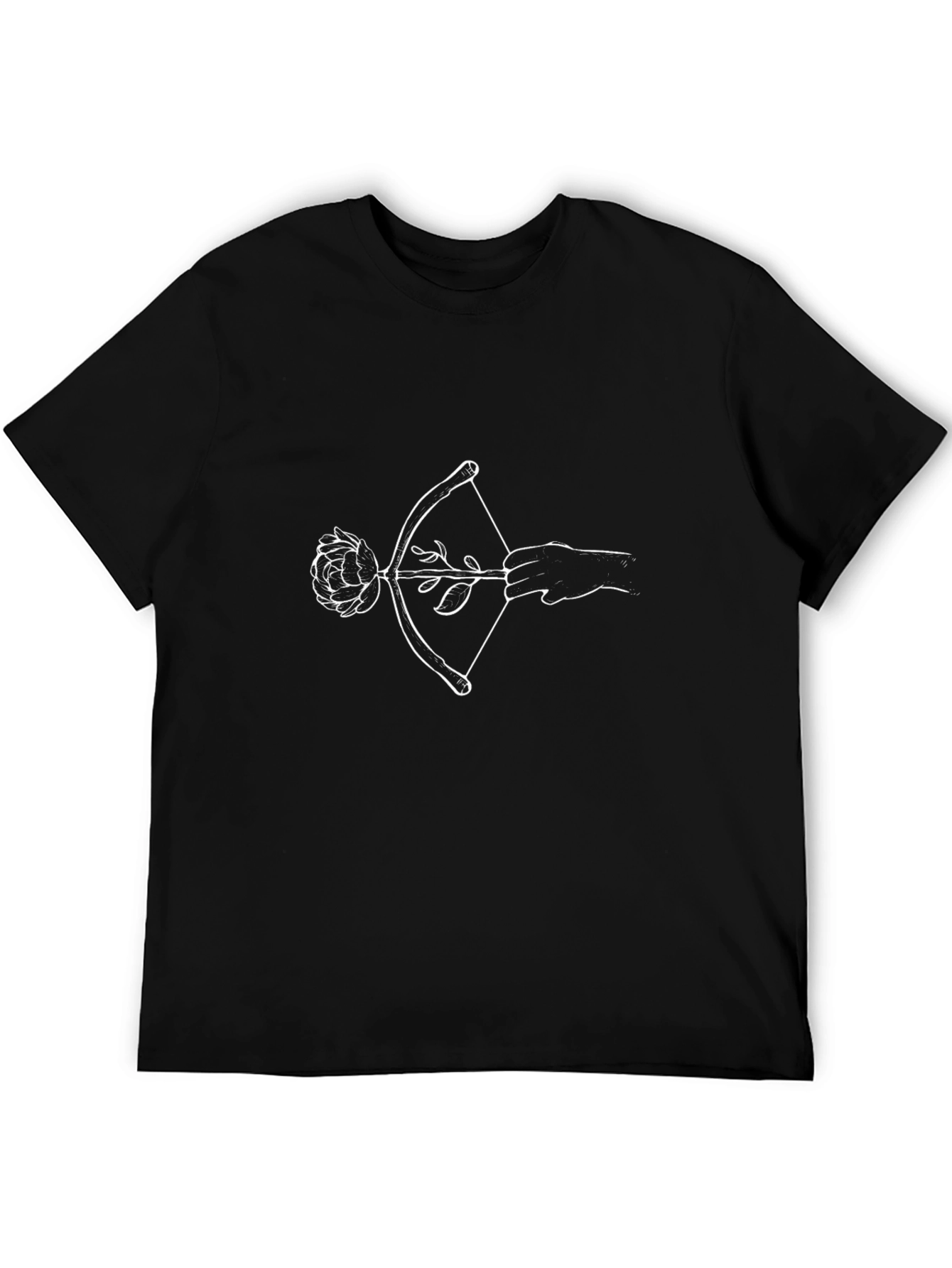 Bow and Arrow Rose Graphic Tee - Black
