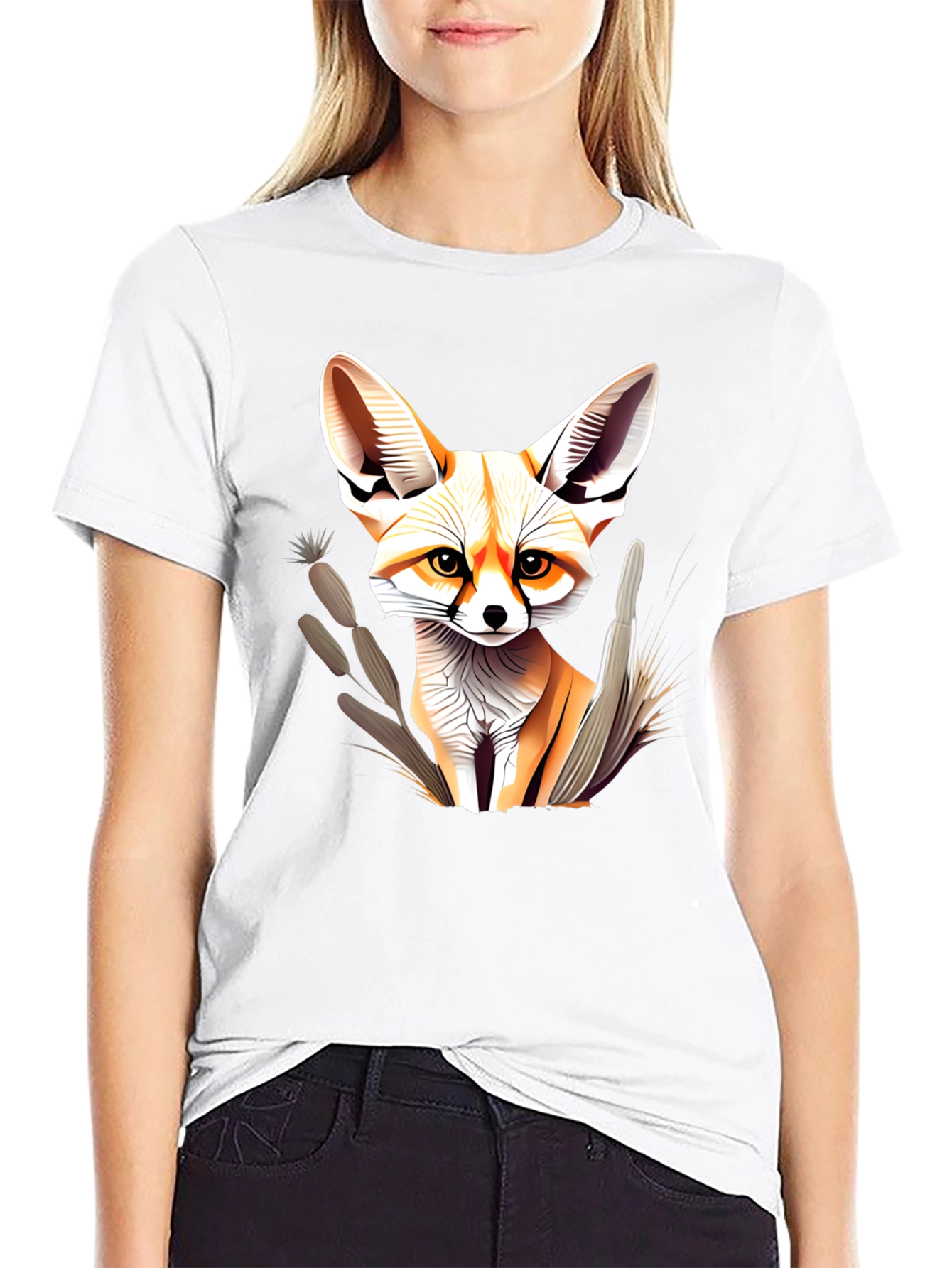 Fennec Fox Graphic T-Shirt - Unisex Black Tee