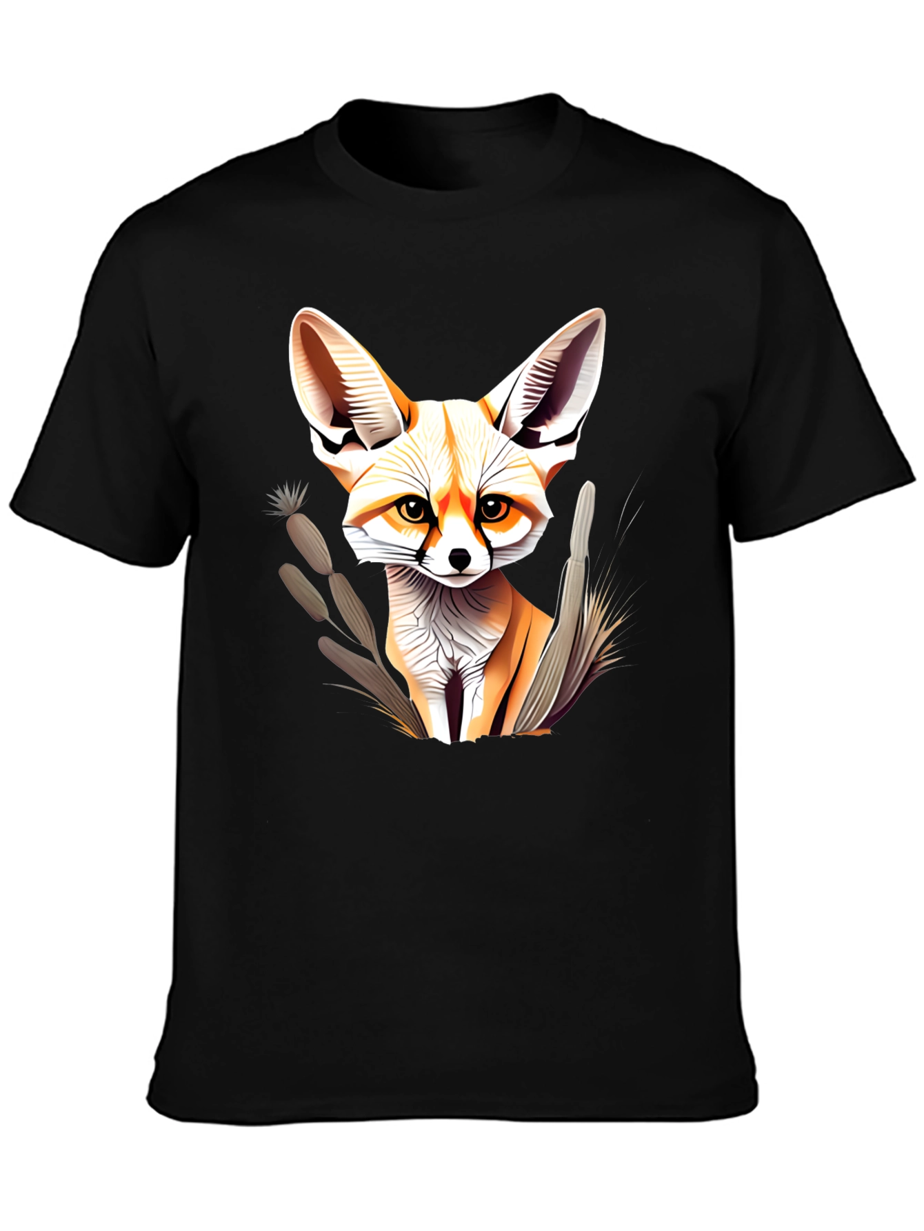 Fennec Fox Graphic T-Shirt - Unisex Black Tee