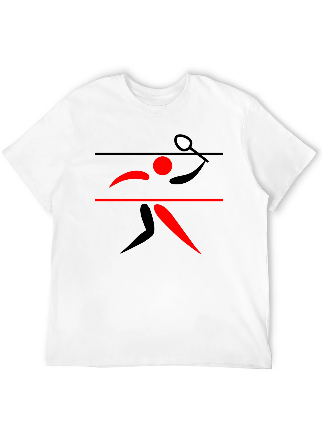 Table Tennis Player Graphic Tee - Black