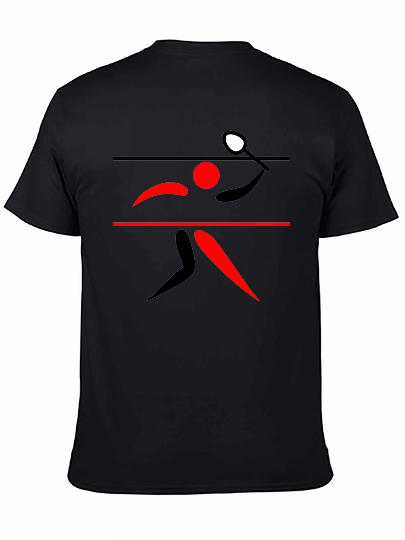 Table Tennis Player Graphic Tee - Black