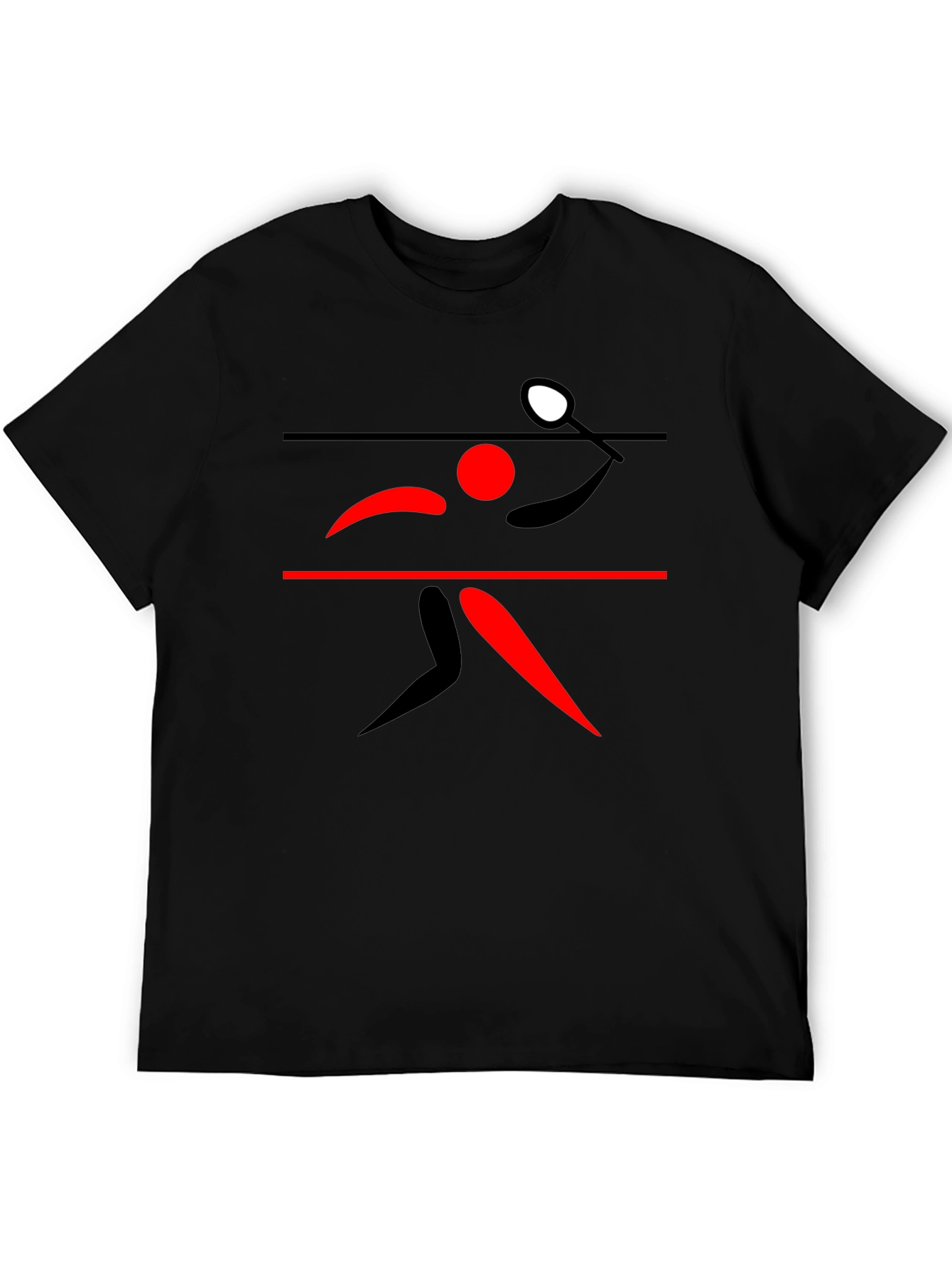 Table Tennis Player Graphic Tee - Black