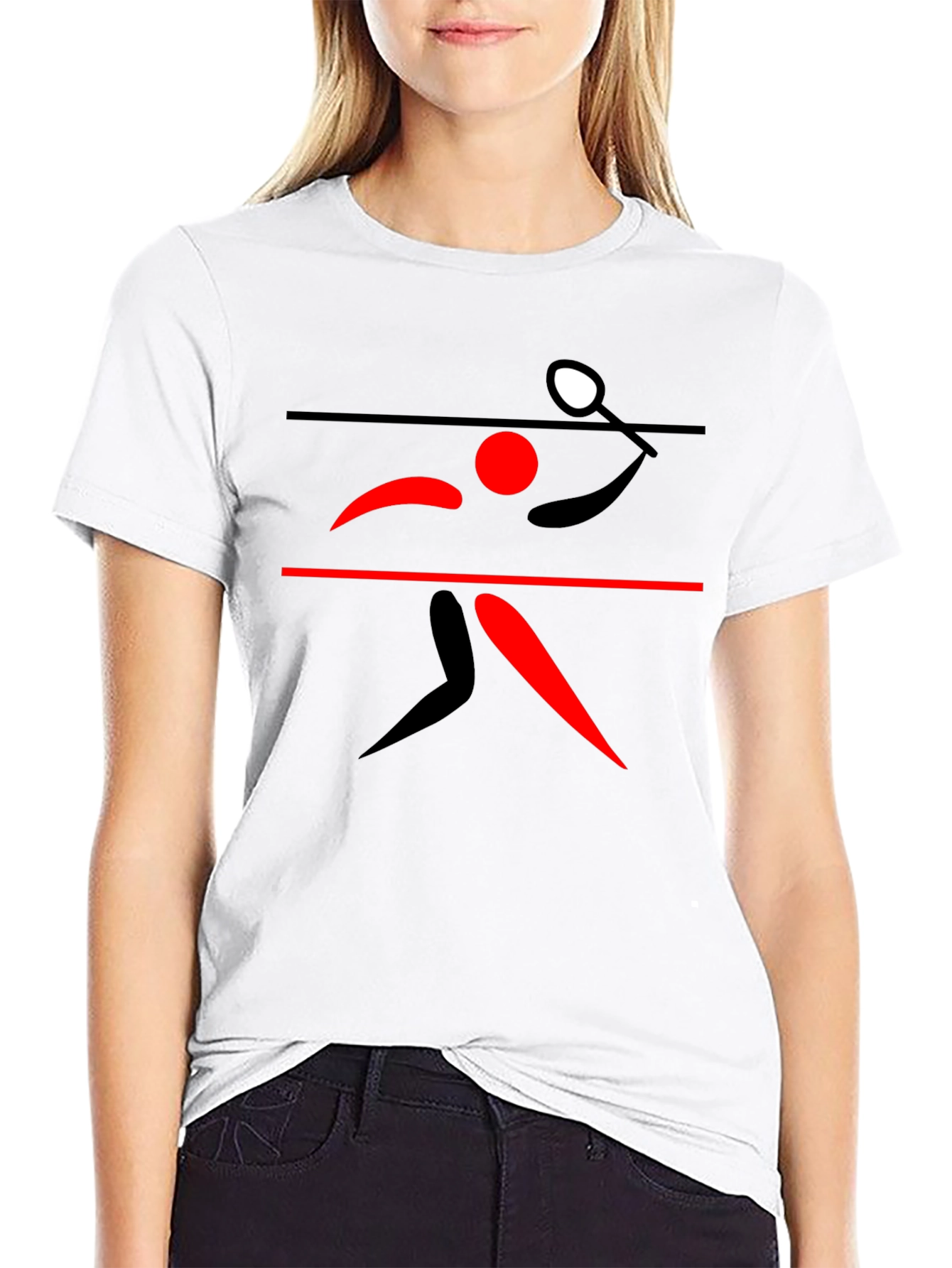 Table Tennis Player Graphic Tee - Black
