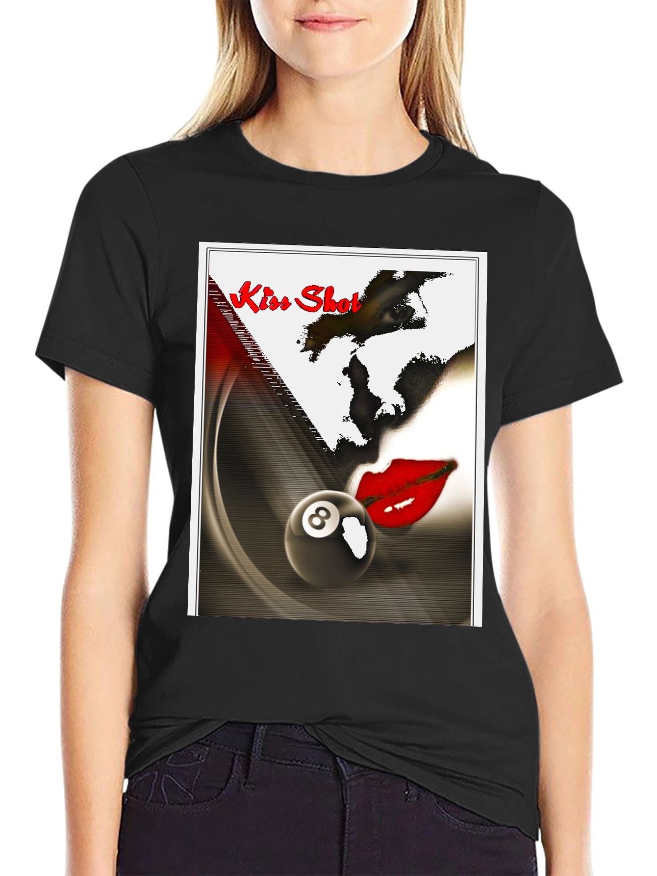 Kiss Shot Billiards T-Shirt - Eight Ball Graphic Tee