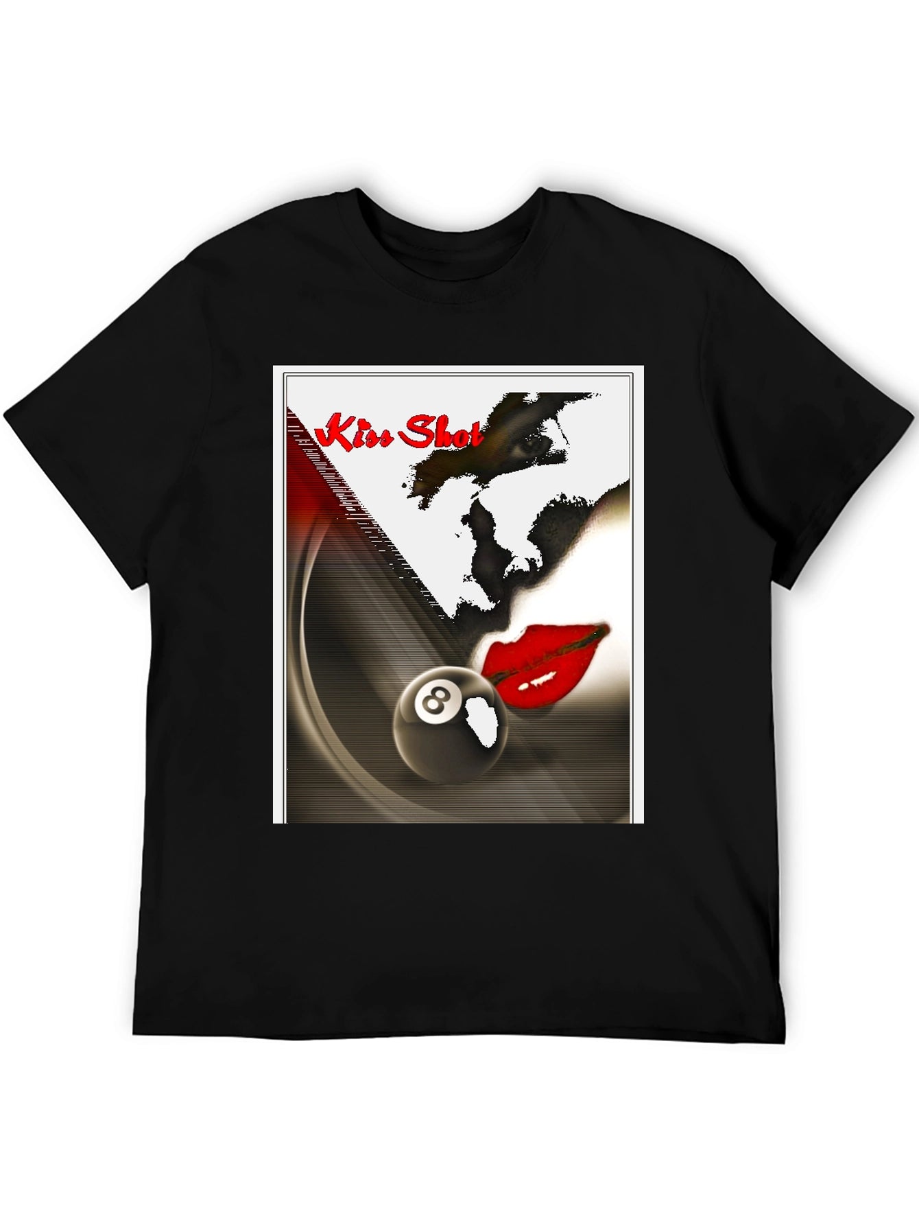 Kiss Shot Billiards T-Shirt - Eight Ball Graphic Tee