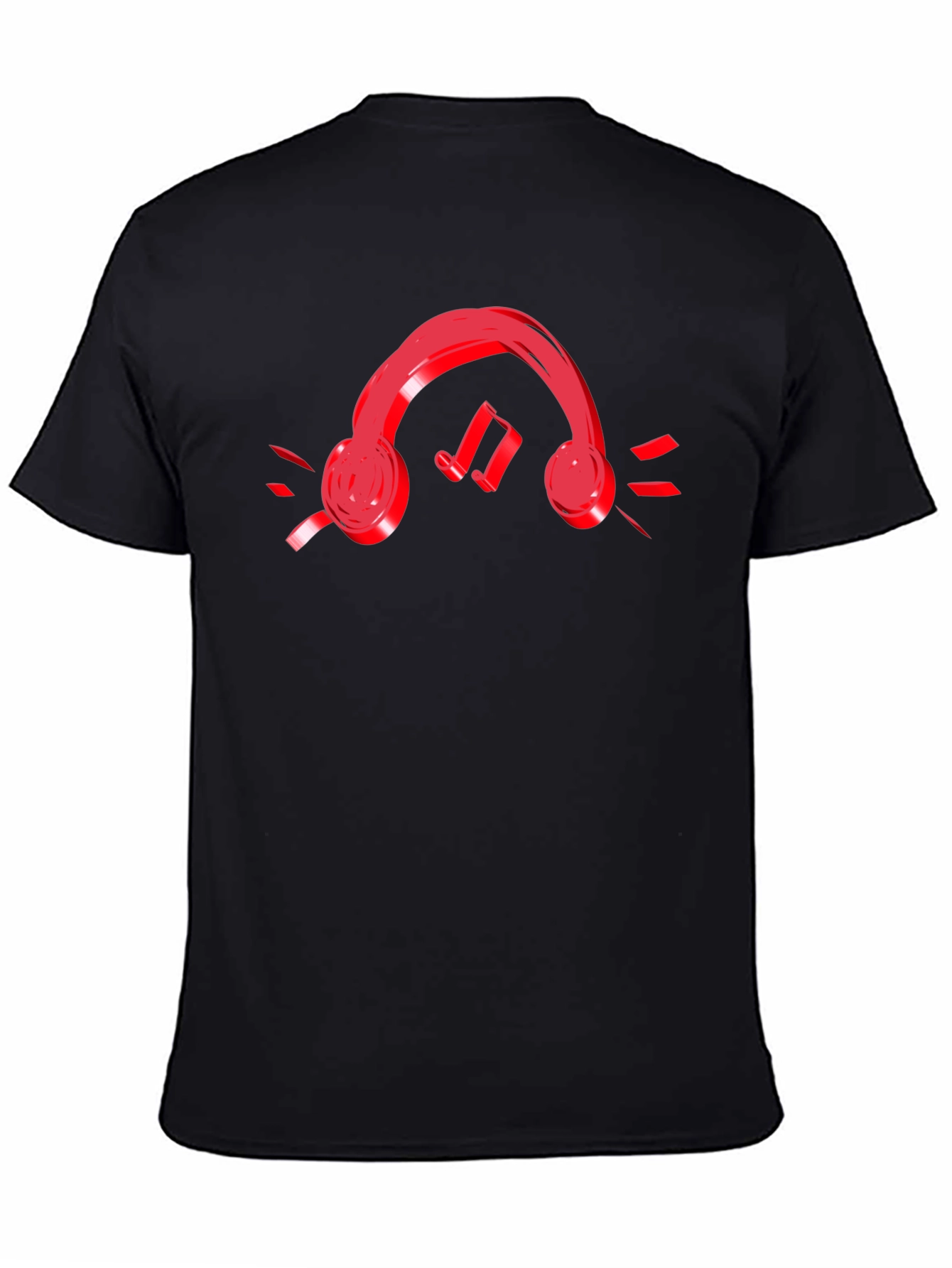Headphones & Music Notes Graphic T-Shirt