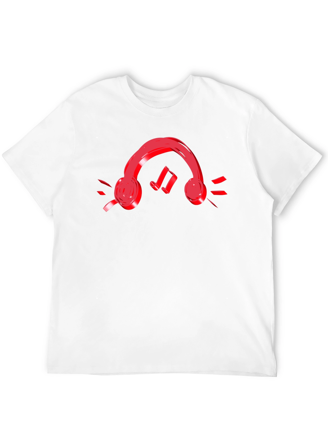 Headphones & Music Notes Graphic T-Shirt