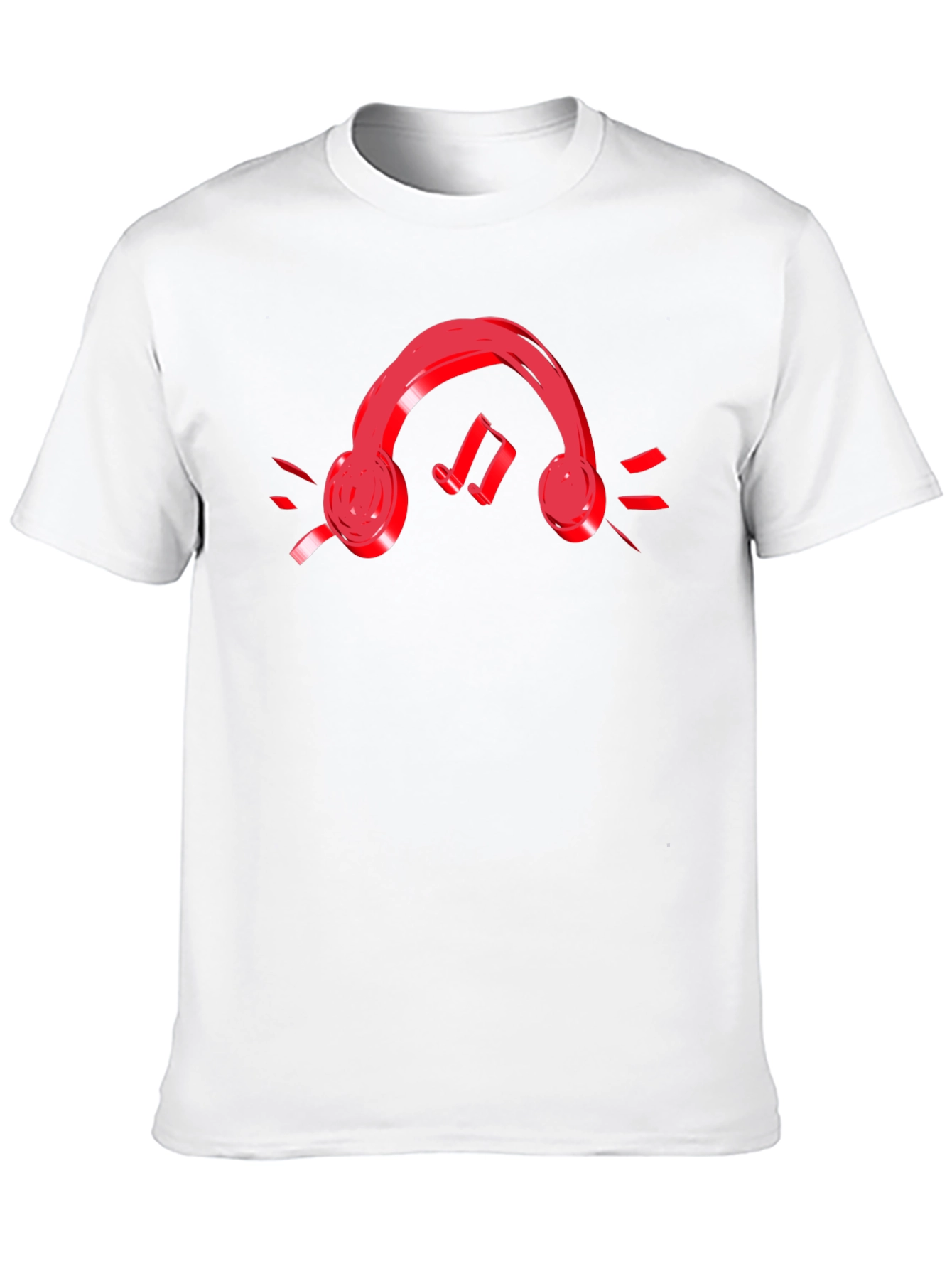 Headphones & Music Notes Graphic T-Shirt