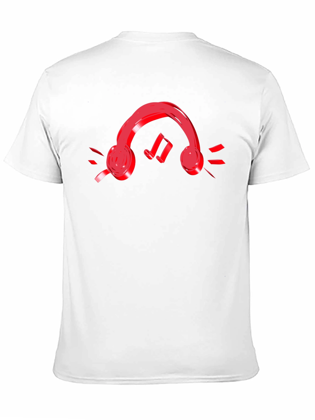 Headphones & Music Notes Graphic T-Shirt