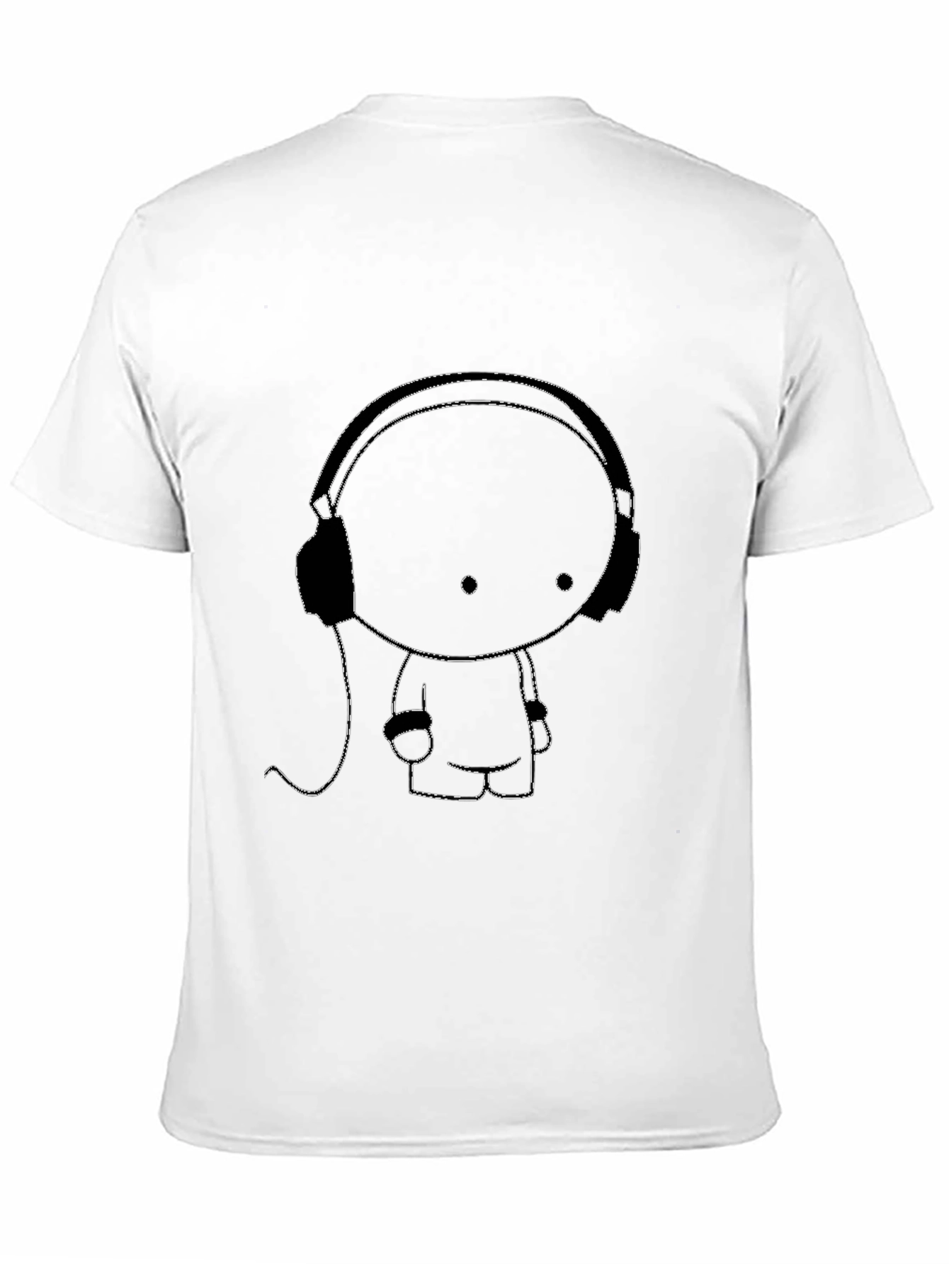 Cool Graphic Tee - Cartoon Character with Headphones