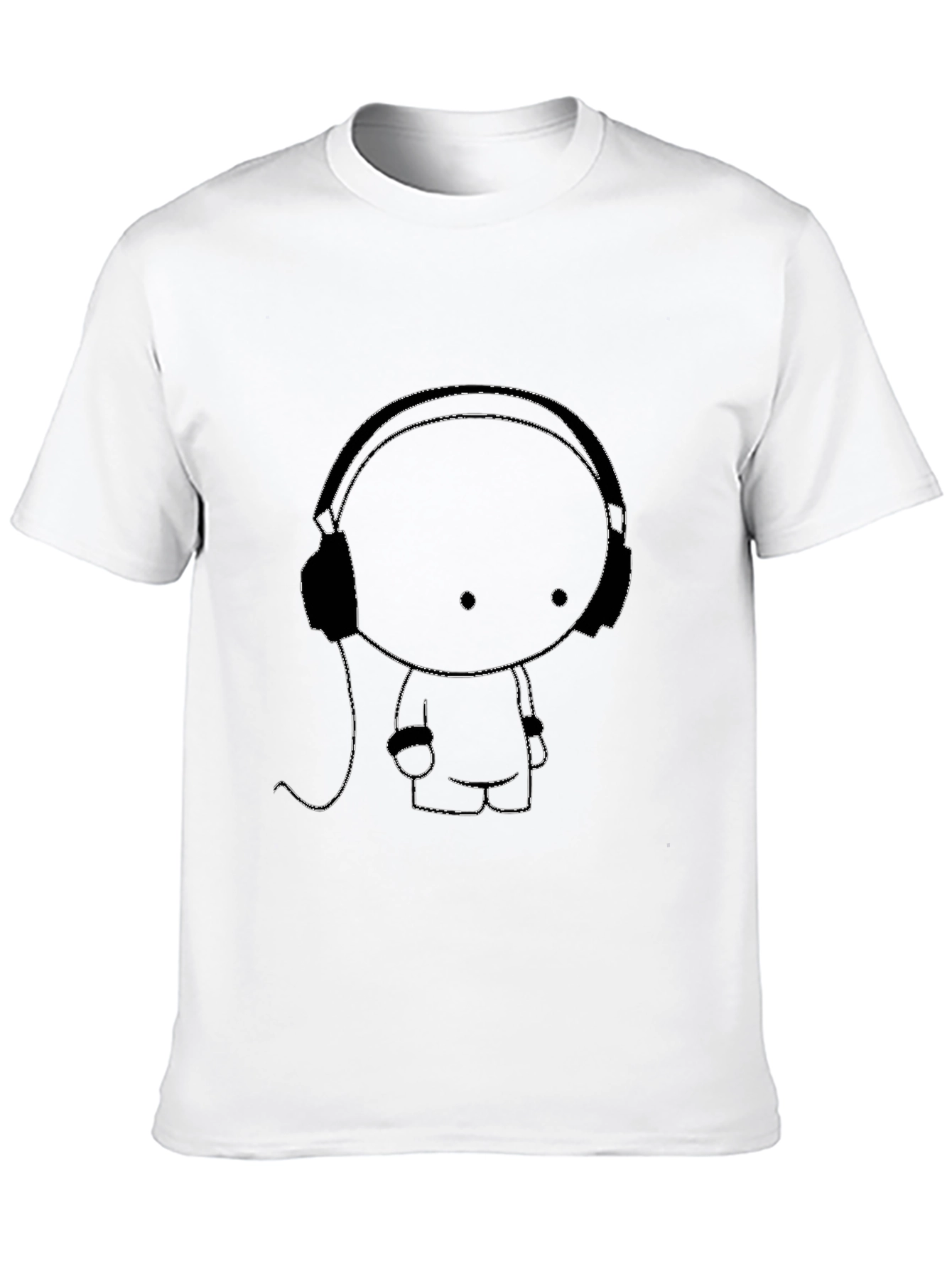 Cool Graphic Tee - Cartoon Character with Headphones