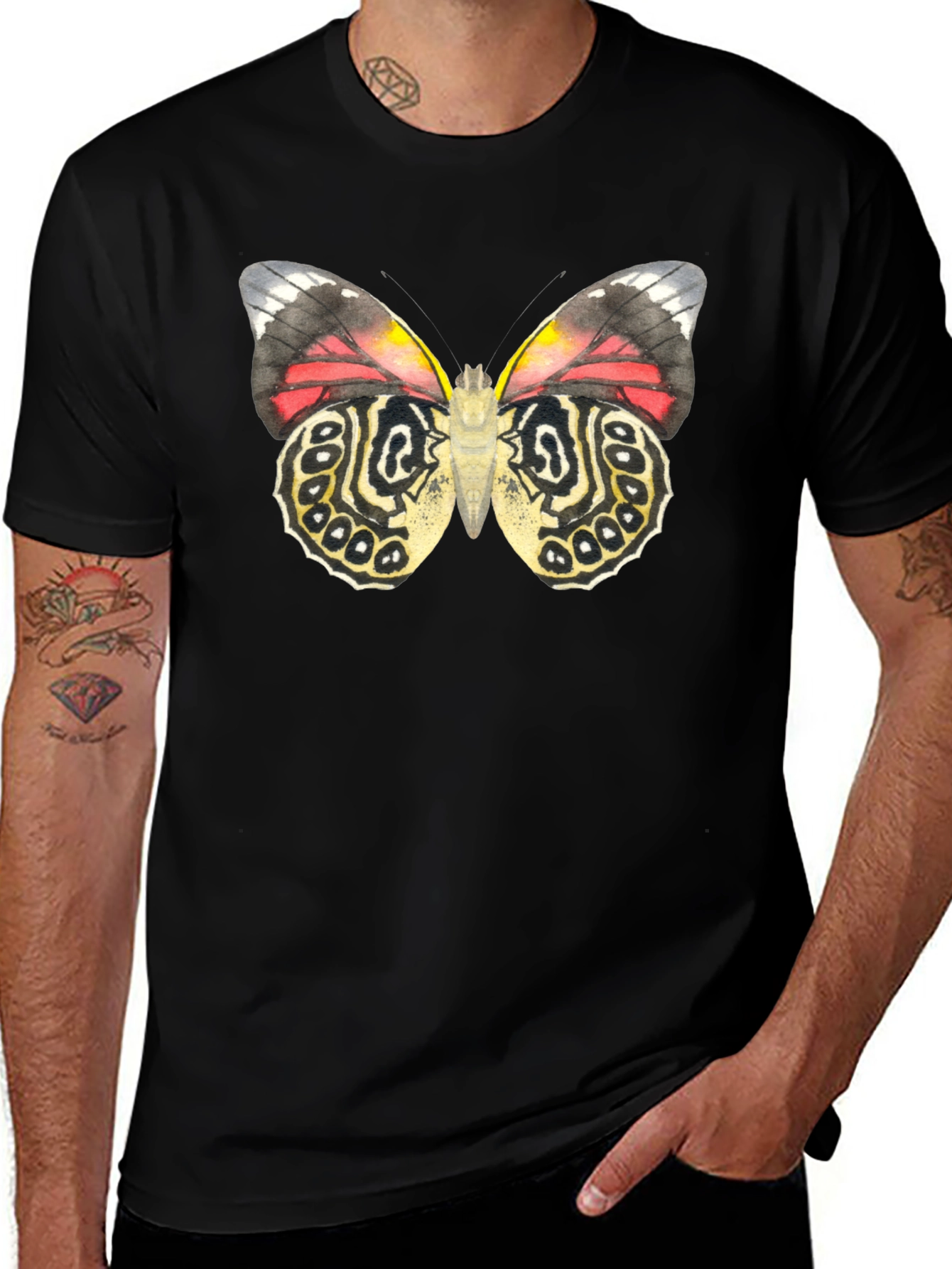 Butterfly Graphic Black Tee