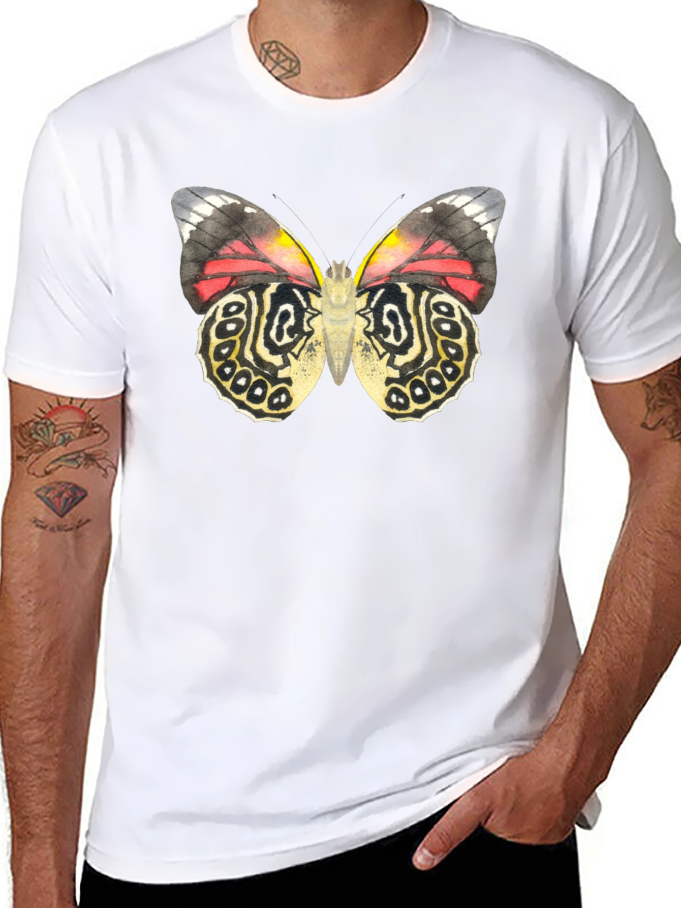 Butterfly Graphic Black Tee