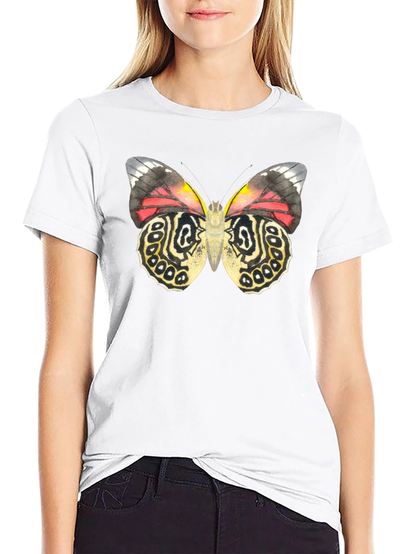 Butterfly Graphic Black Tee