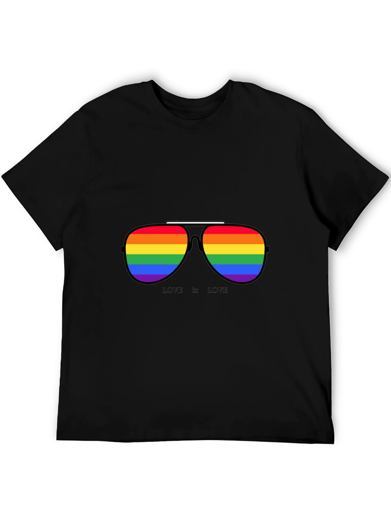 Love is Love Rainbow Sunglasses Graphic Tee