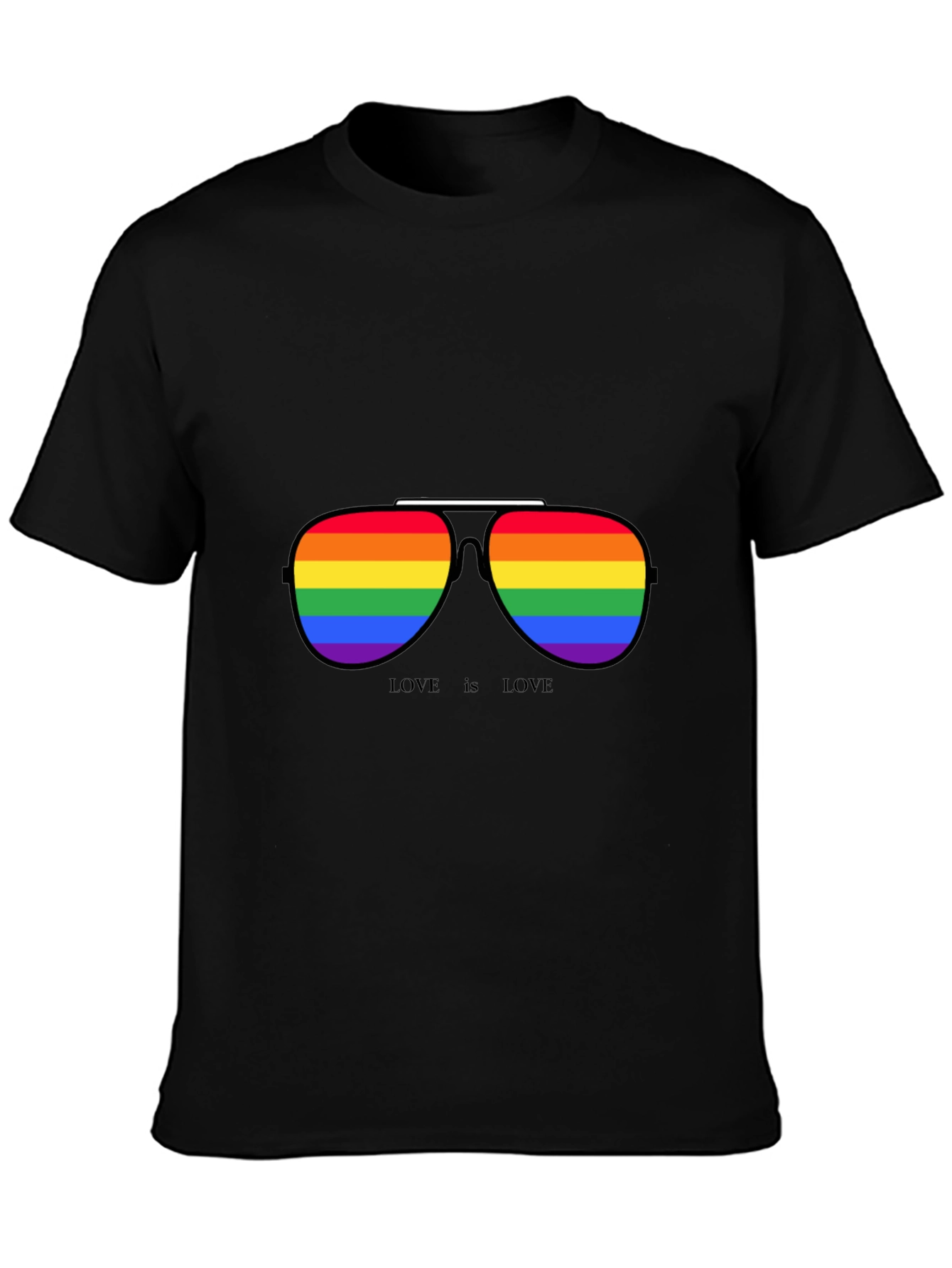 Love is Love Rainbow Sunglasses Graphic Tee