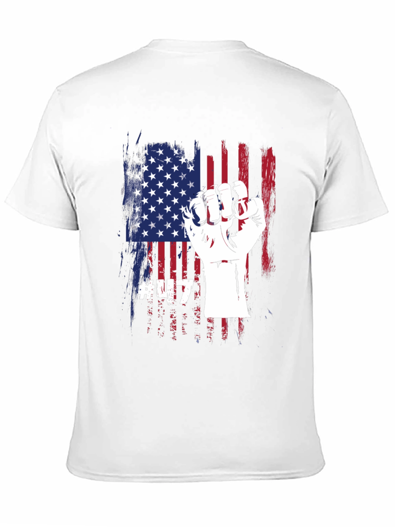 USA Flag Fist T-Shirt - Patriotic Tee