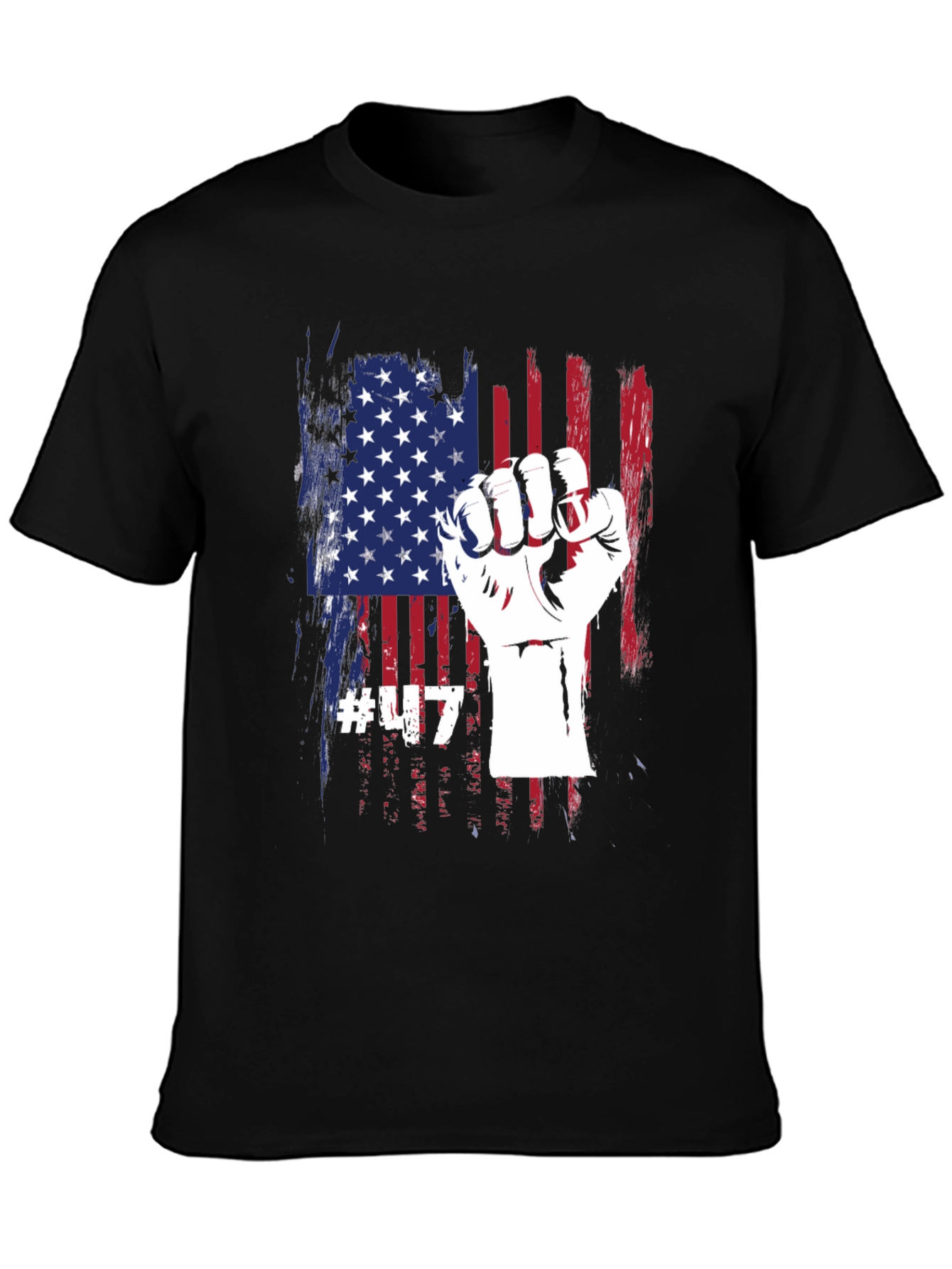 USA Flag Fist T-Shirt - Patriotic Tee